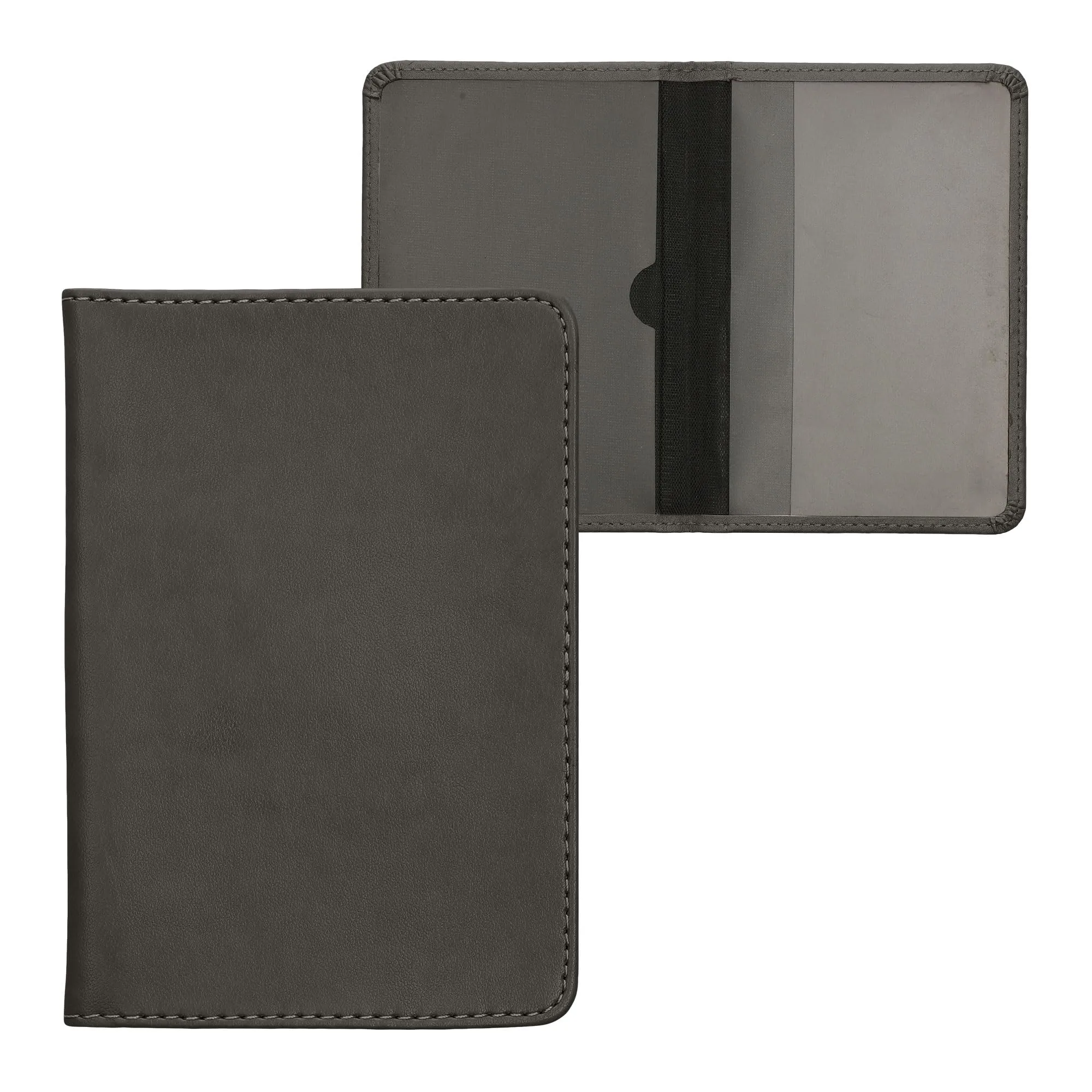 kwmobile Custodia in pelle PU per Libretto di Circolazione e Patente, Grigio Scuro - immagine 6