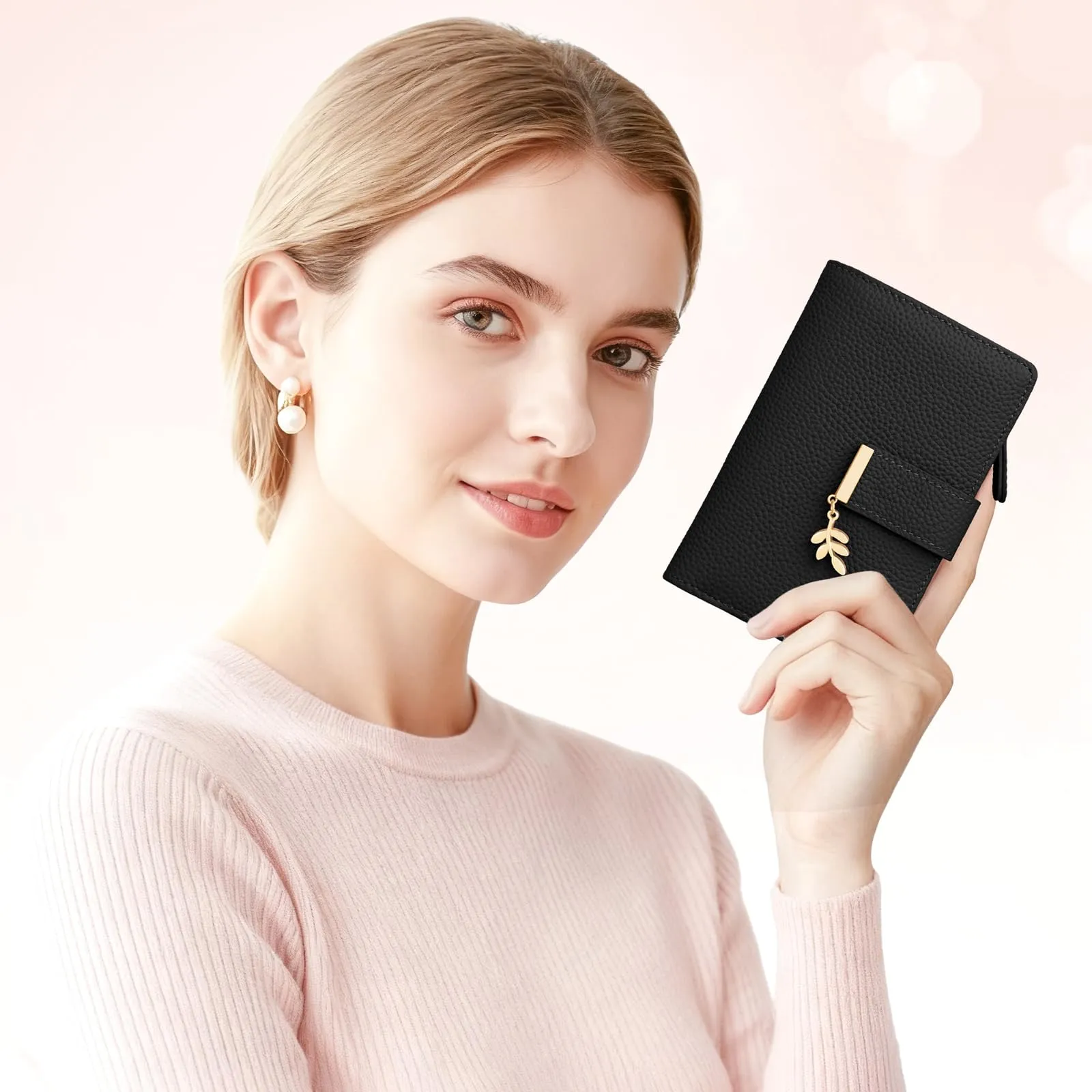 LUROON Portafoglio Medio Donna in Pelle con Blocco RFID e Scomparto Monete - immagine 6