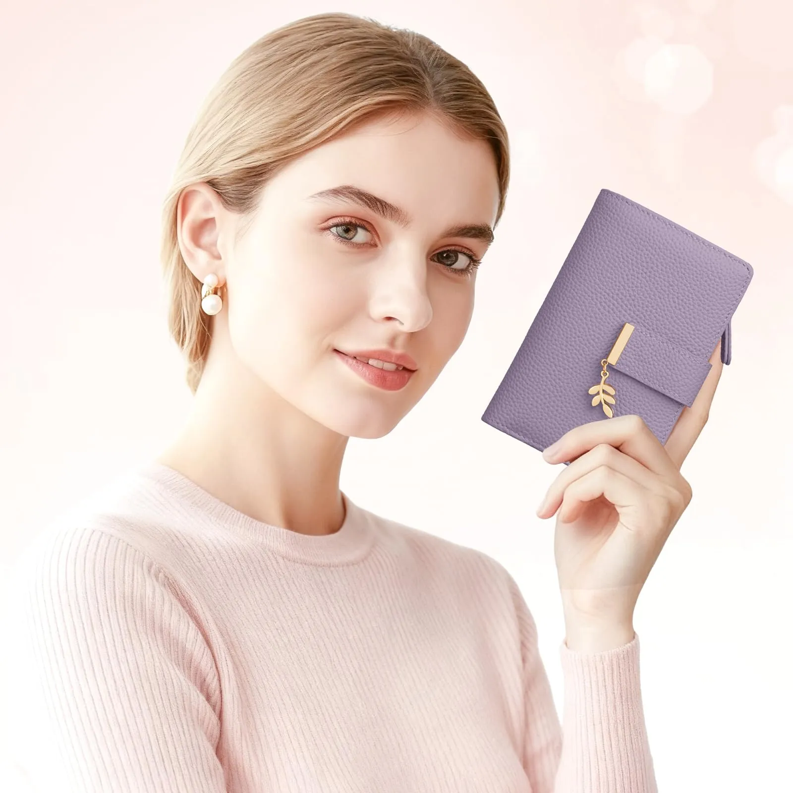 LUROON Portafoglio Medio Donna in Pelle con Blocco RFID e Portamonete - immagine 2