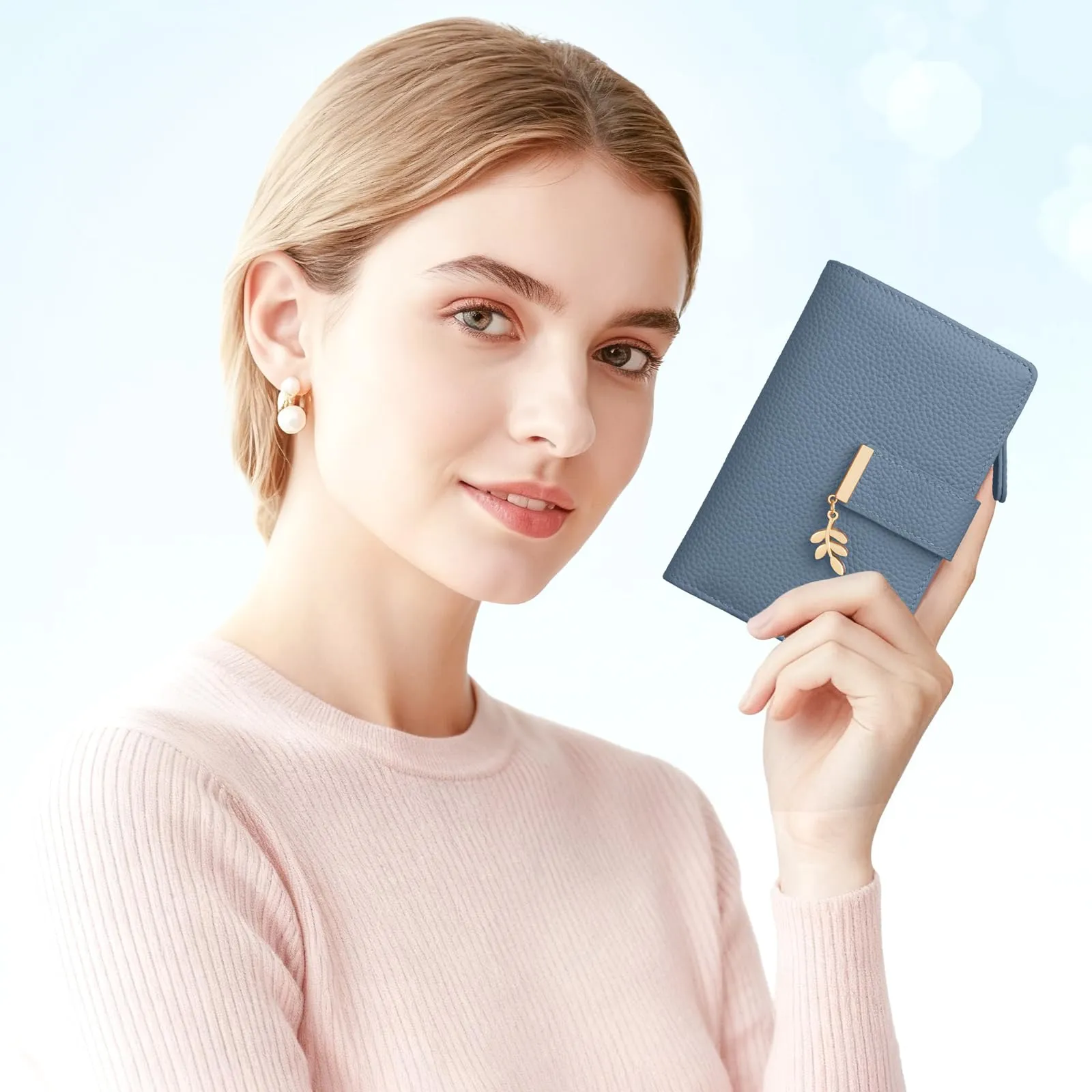 LUROON Portafoglio Medio Donna in Pelle con Blocco RFID e Portamonete - immagine 2