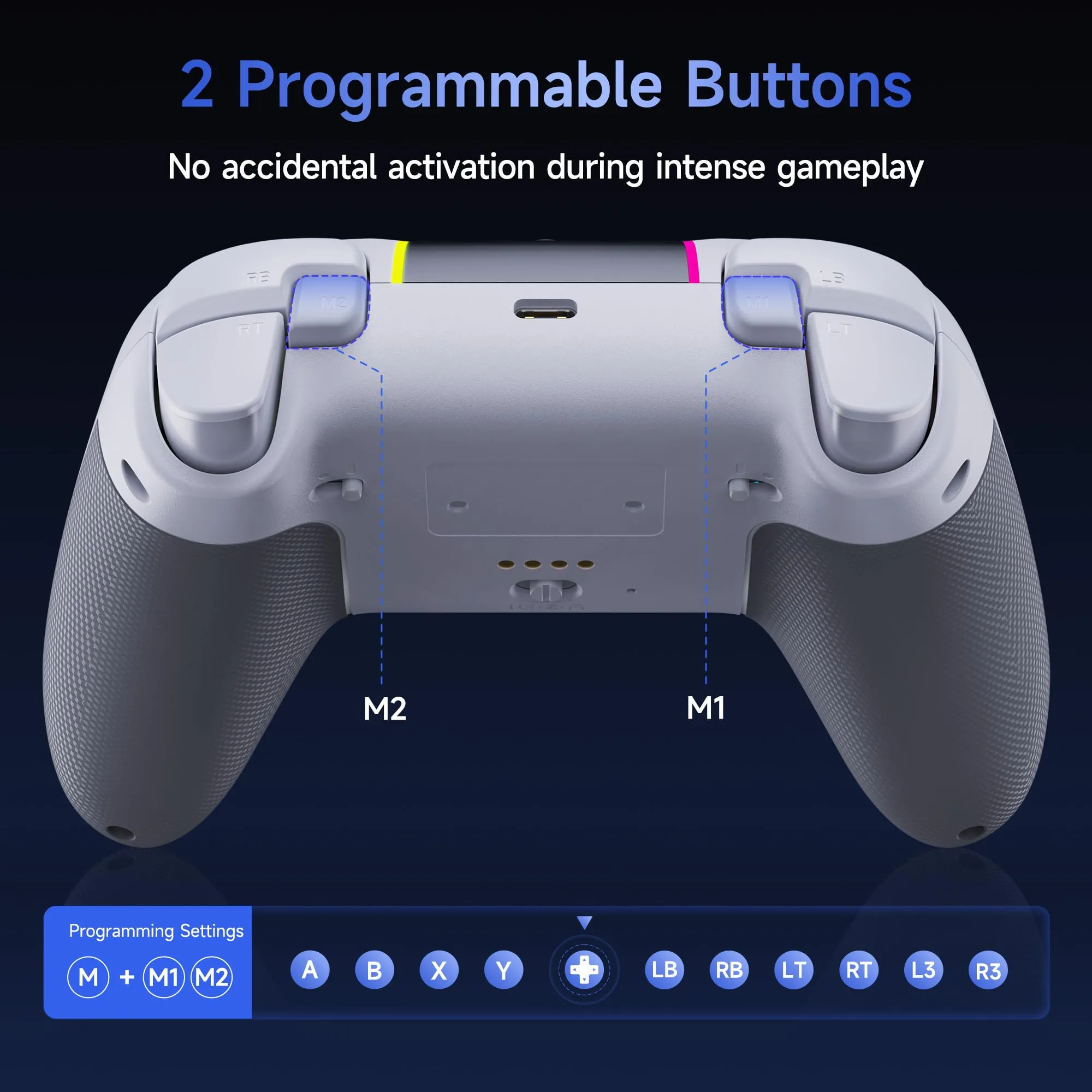 EasySMX X05Pro Wireless Controller with Dock, 1000Hz, Hall Joystick, PC/Switch/Android/iOS – White - immagine 8