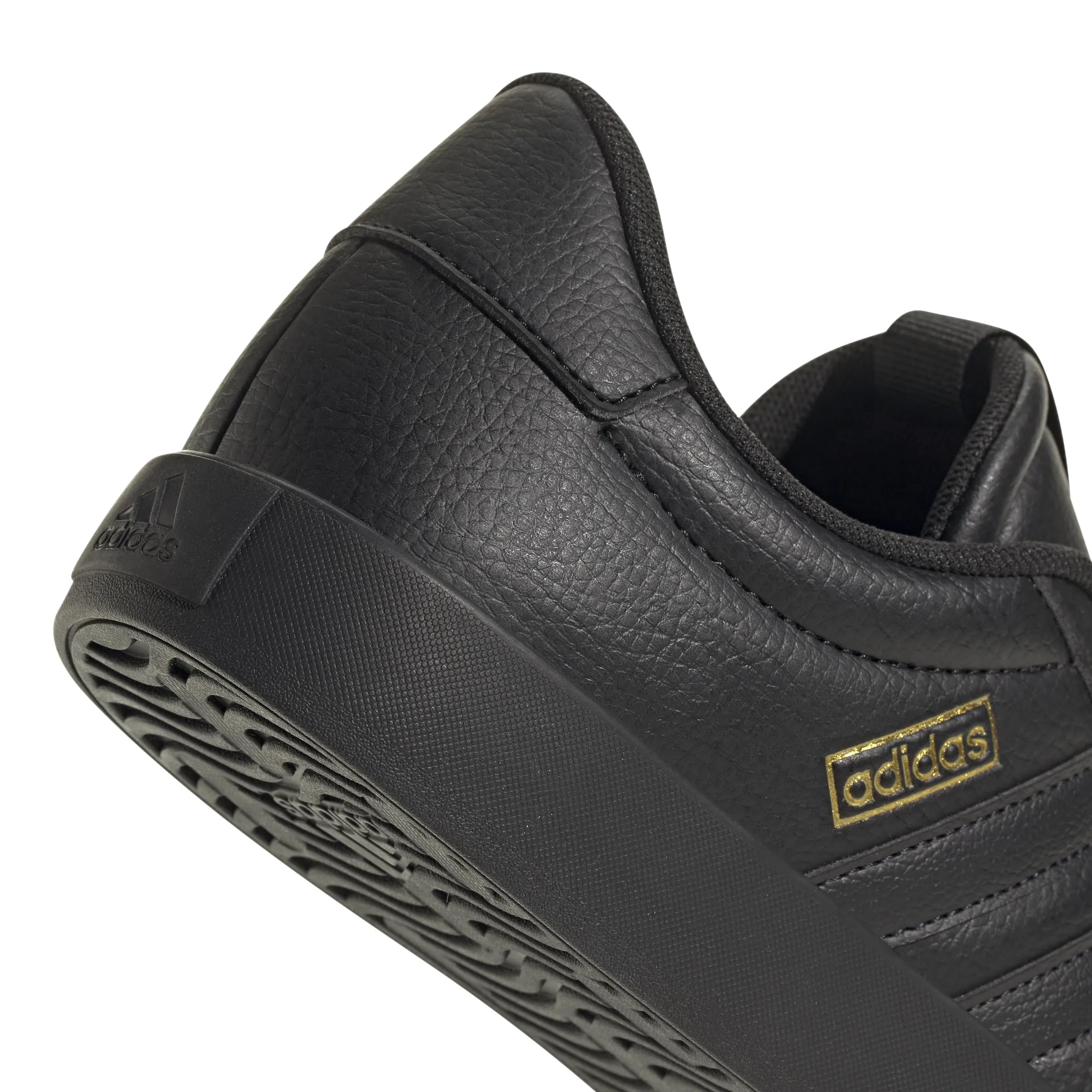 adidas VL Court Shoes, Carbon Black/Carbon Black/Goldmet, 42 EU - immagine 8