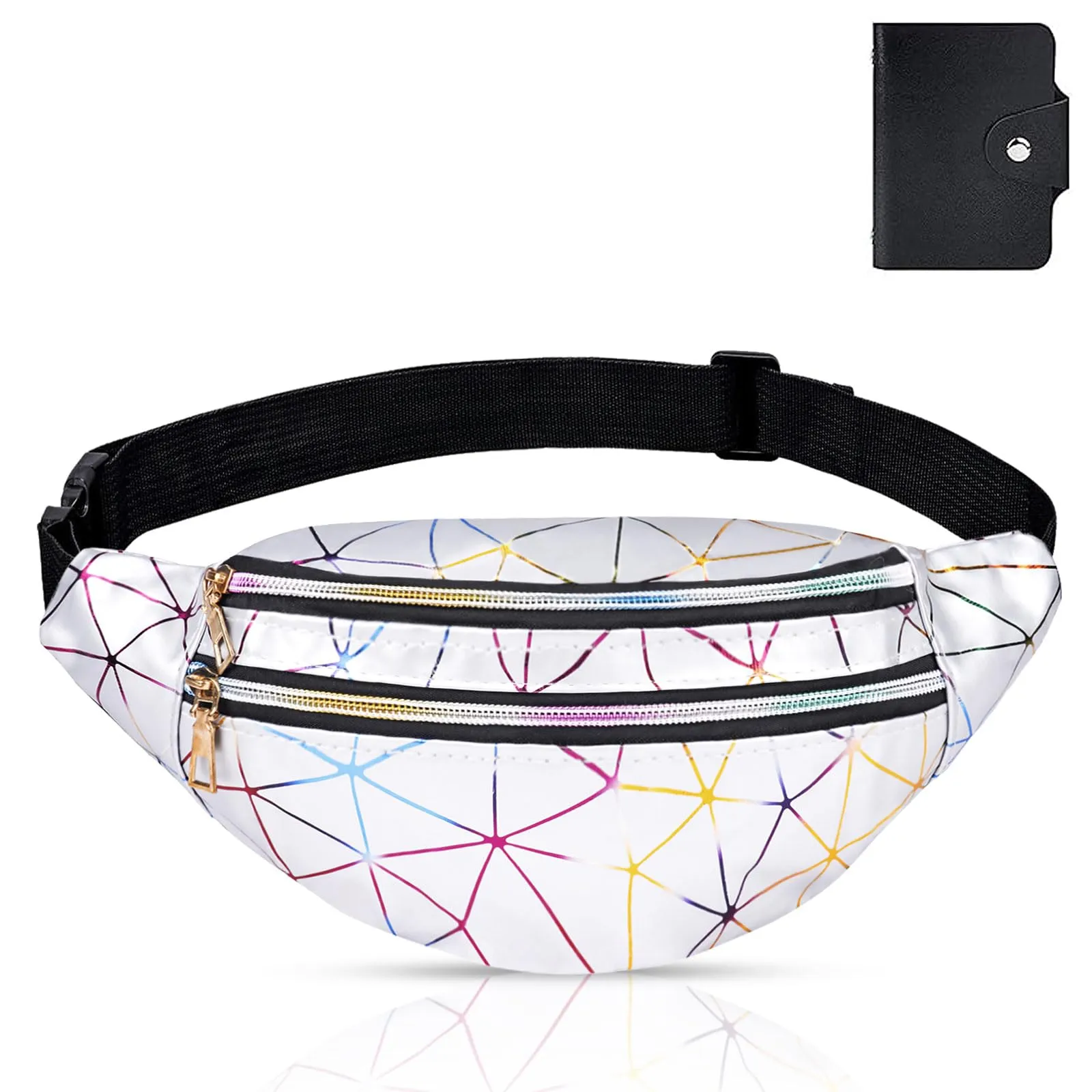 Flintronic Marsupio da Donna Impermeabile Regolabile Lucido per Running Viaggio e Campeggio - immagine 1