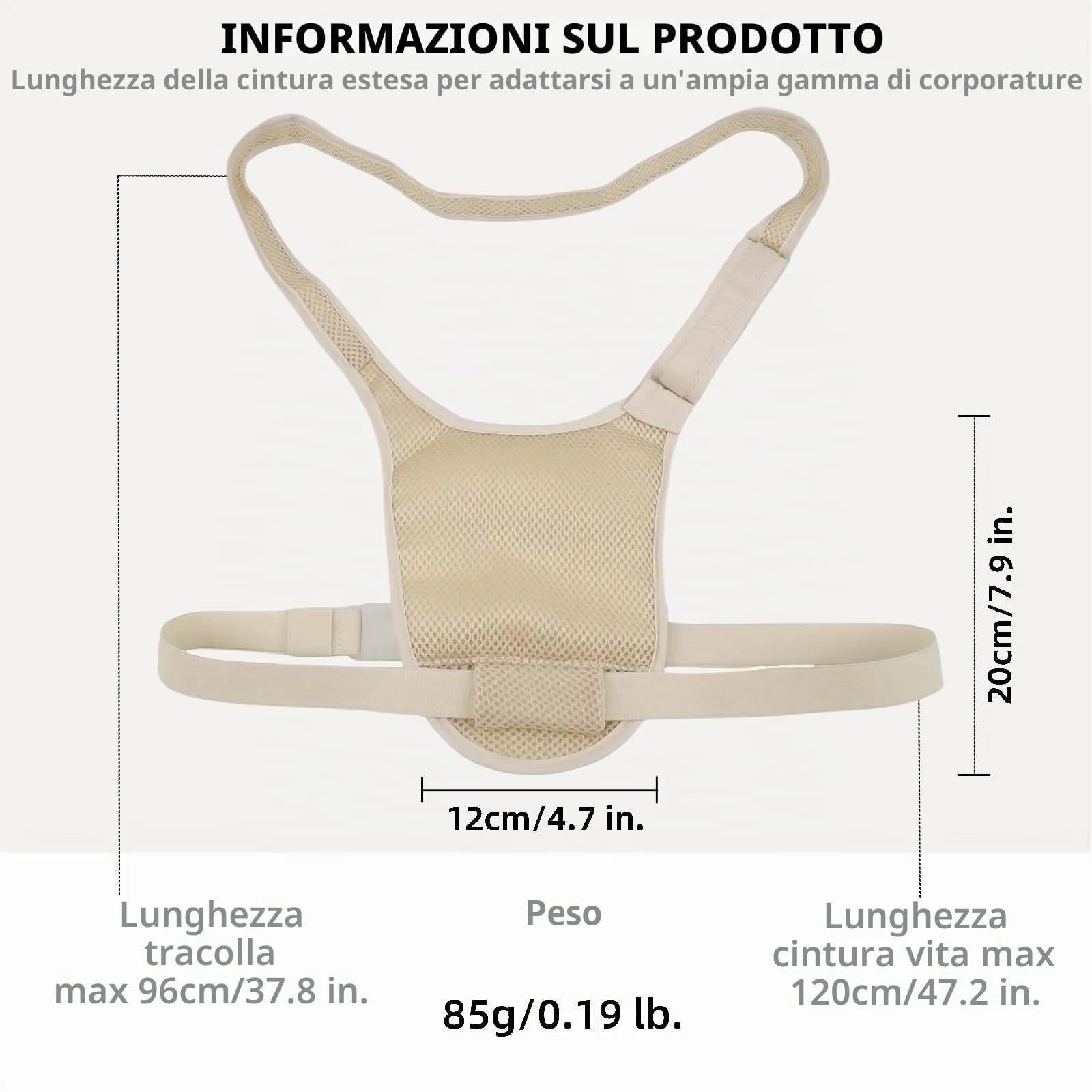 Mervokl Borsa a Tracolla Antifurto con Tasca Nascosta sul Petto e Cintura Rimovibile - immagine 5