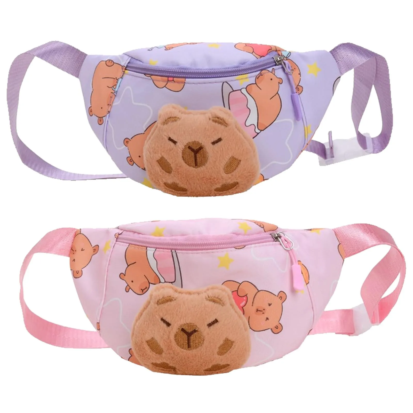 FOSDICK Set 2 Marsupi Capibara per Ragazza, Borsa a Tracolla in Nylon, 24 x 14 cm - immagine 1