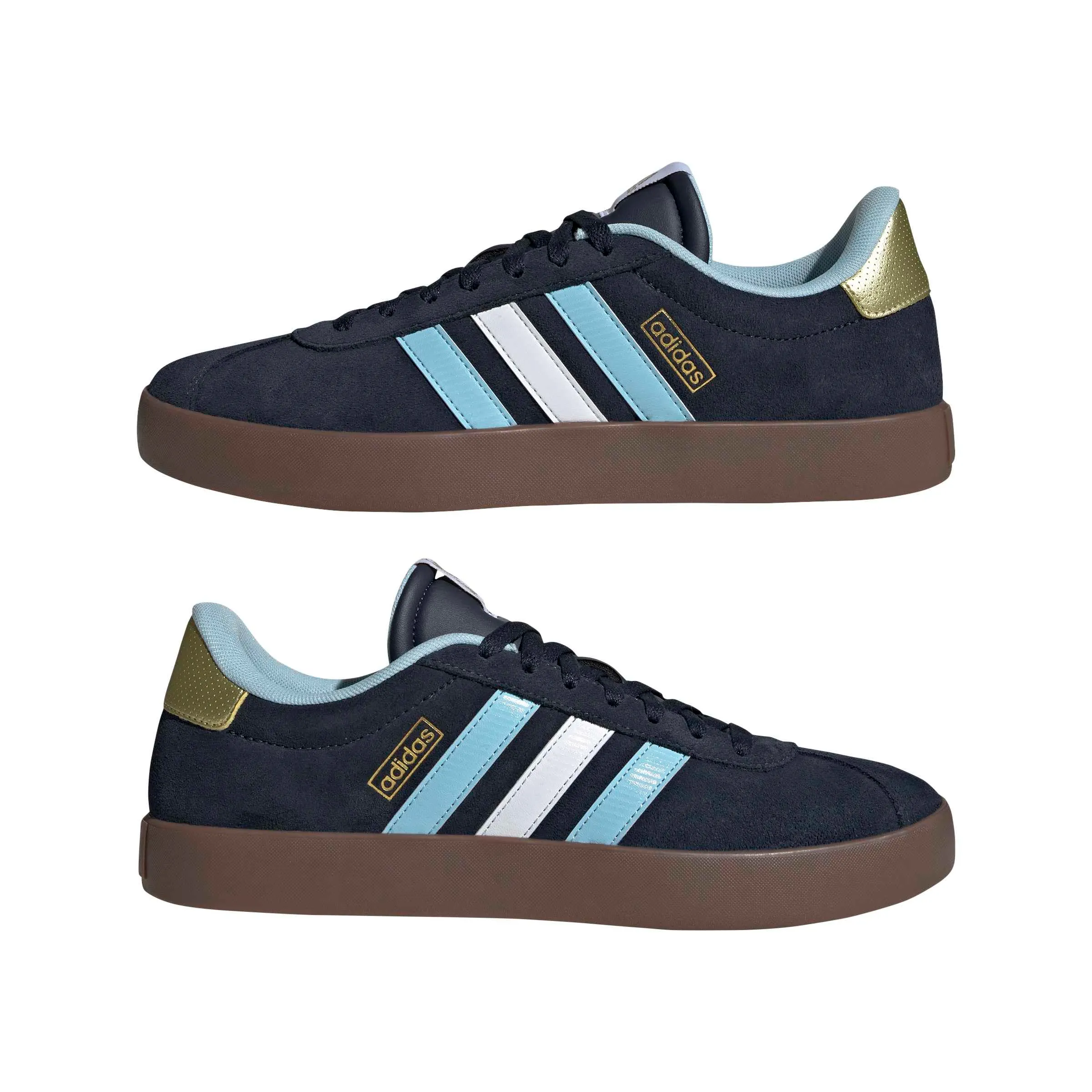 adidas VL Court 3.0 Shoes, Night Navy/Icey Blue/Ftwr White, 42 2/3 EU - immagine 8
