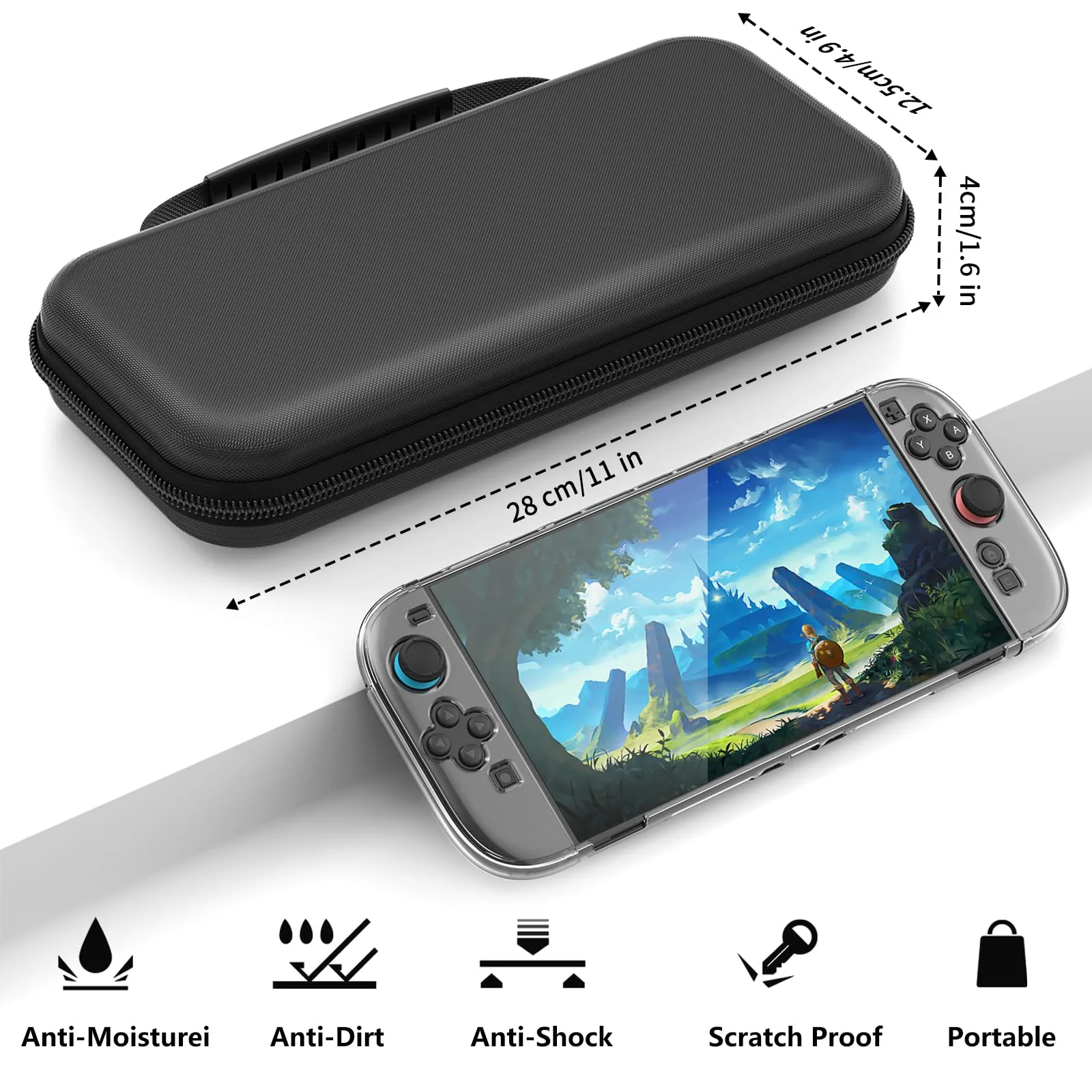 HEYSTOP Kit di Accessori per Nintendo Switch 2, Custodia da Viaggio, Cover Protettiva e Protezione Schermo - immagine 3