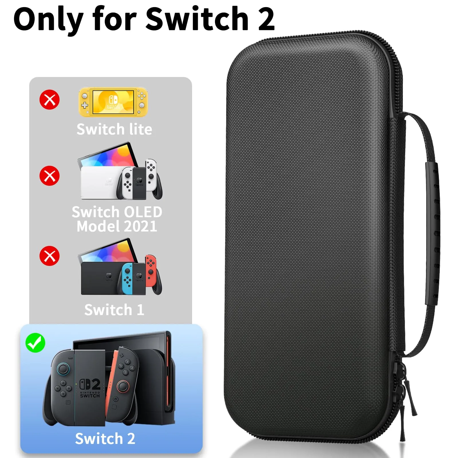 HEYSTOP Kit di Accessori per Nintendo Switch 2, Custodia da Viaggio, Cover Protettiva e Protezione Schermo - immagine 4