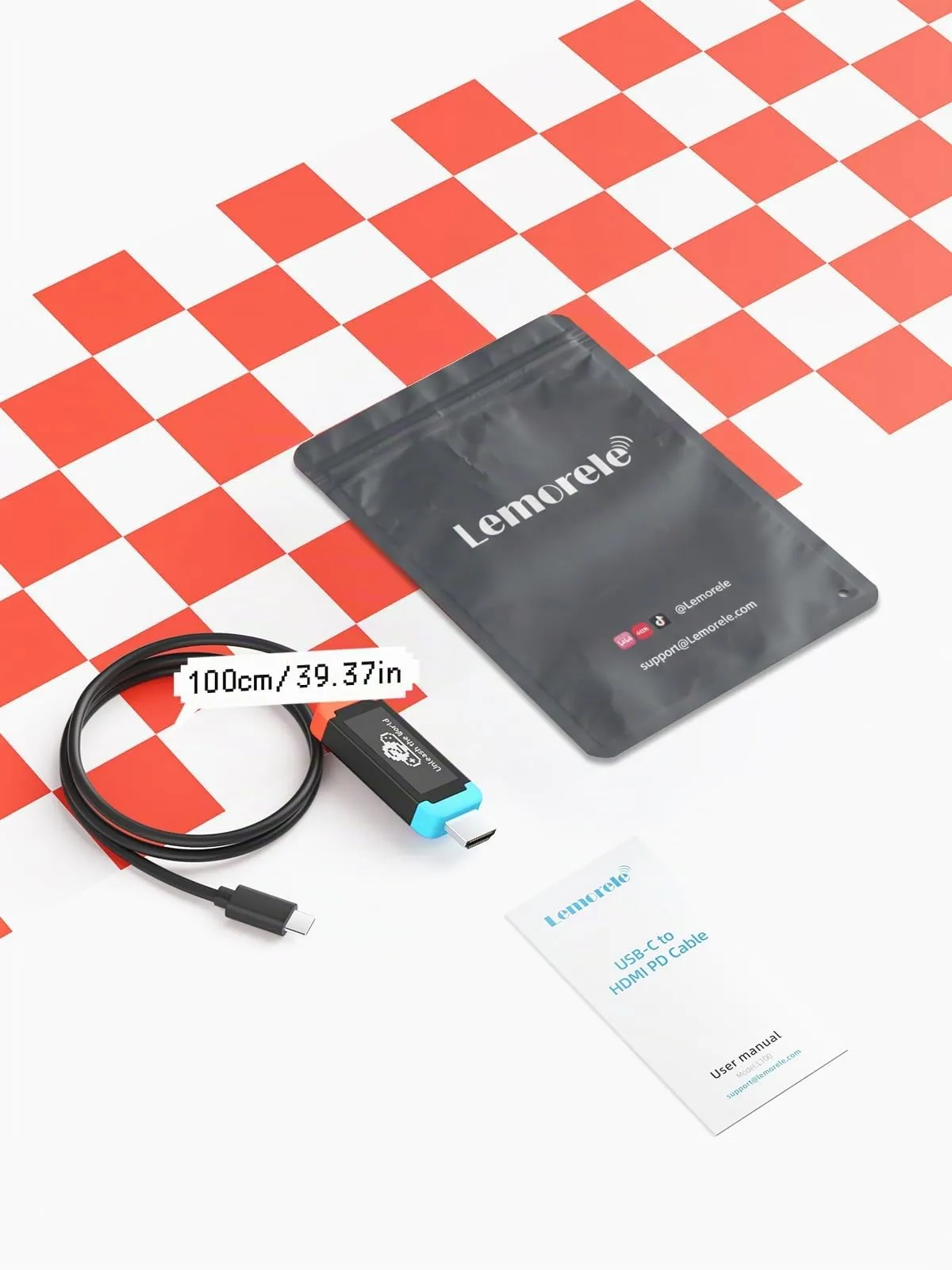Lemorele Cavo USB-C HDMI 1m, 4K@60Hz, PD 100W, compatibile con Switch 2 - immagine 8