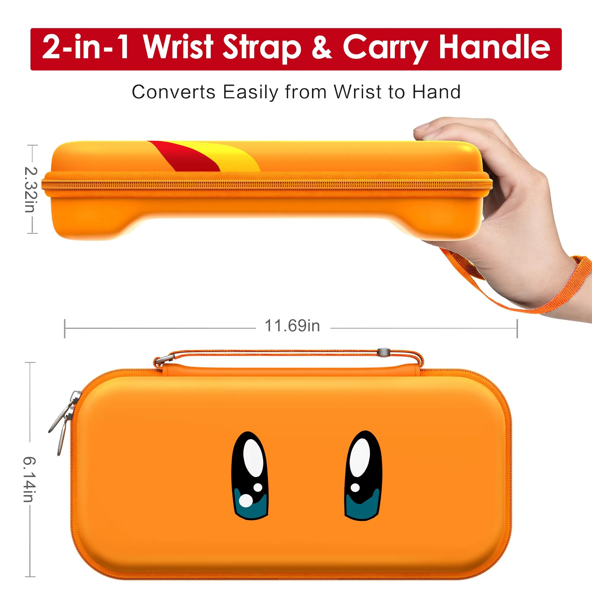 iVoler Custodia Rigida per Nintendo Switch 2 (2025) con Slot per 12 Giochi - Arancio - immagine 8