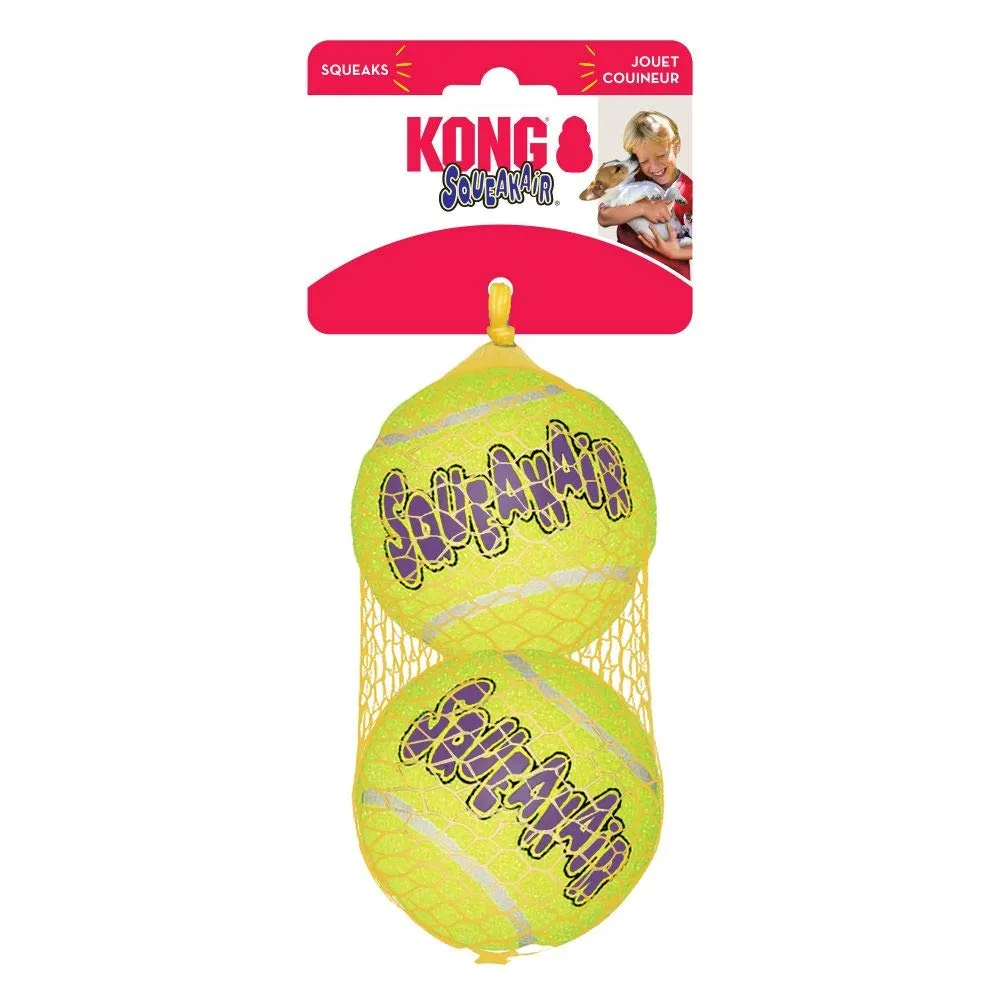 KONG Squeakair Palline da tennis con squeak, Taglia L (confezione da 2) - immagine 3