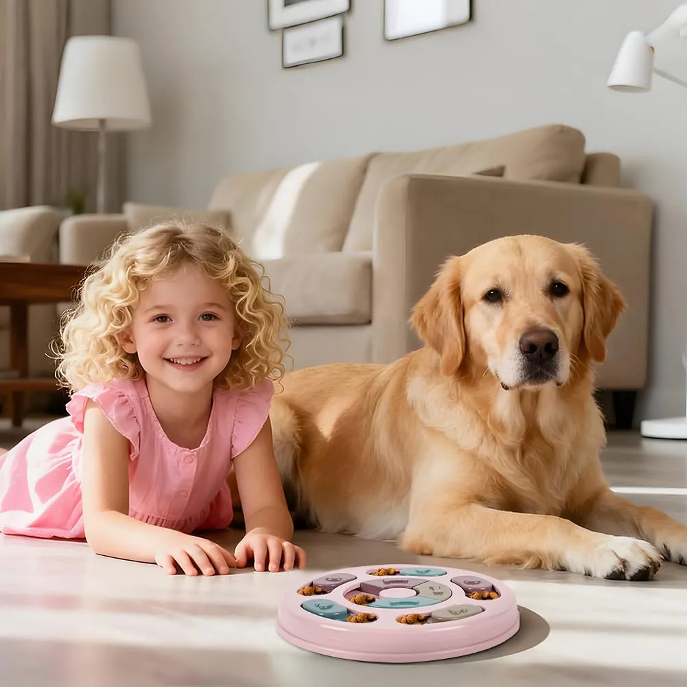 vsshe Giocattoli di Intelligenza per Cani e Gatti, Treat Dispenser Interattivo, Puzzle Antiscivolo e Lavabile, Rosso - immagine 7