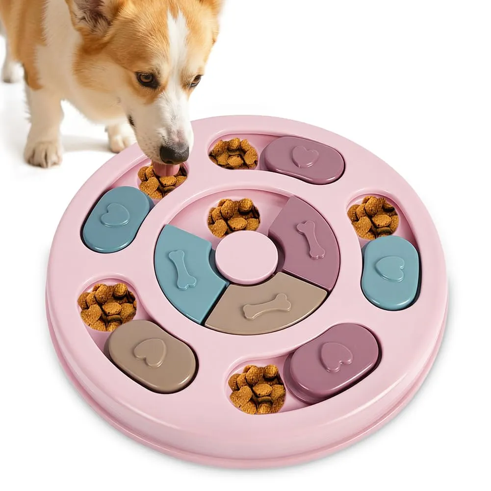 vsshe Giocattoli di Intelligenza per Cani e Gatti, Treat Dispenser Interattivo, Puzzle Antiscivolo e Lavabile, Rosso - immagine 9