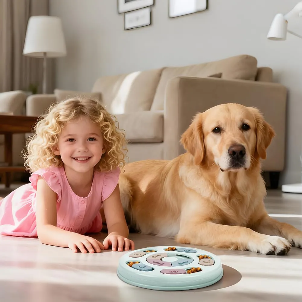 vsshe Giocattoli di Intelligenza per Cani e Gatti, Treat Dispenser Interattivo e Puzzle Antiscivolo, Blu - immagine 7