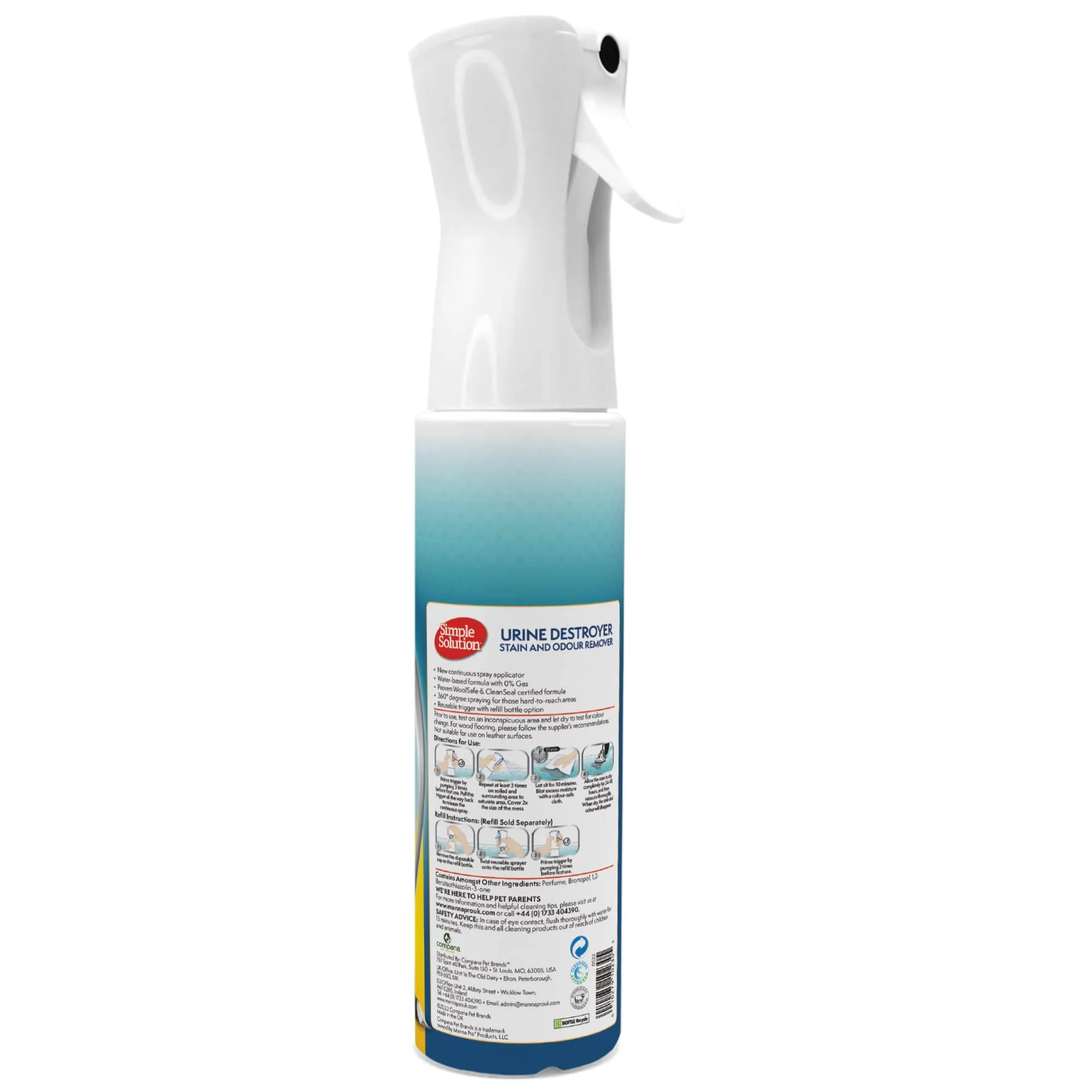 Simple Solution Spray Elimina Macchie e Odori di Urina Animali 400ml - immagine 2