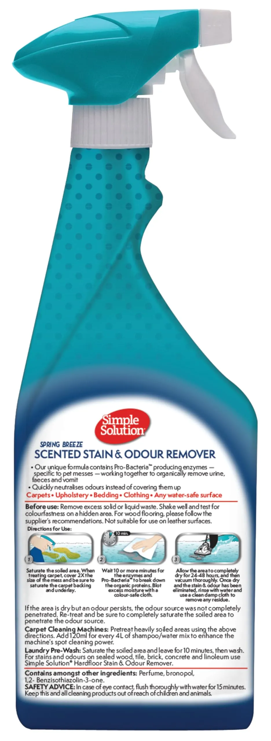 Simple Solution Spray Smacchiatore e Odori Animali Brezza 750ml - immagine 2
