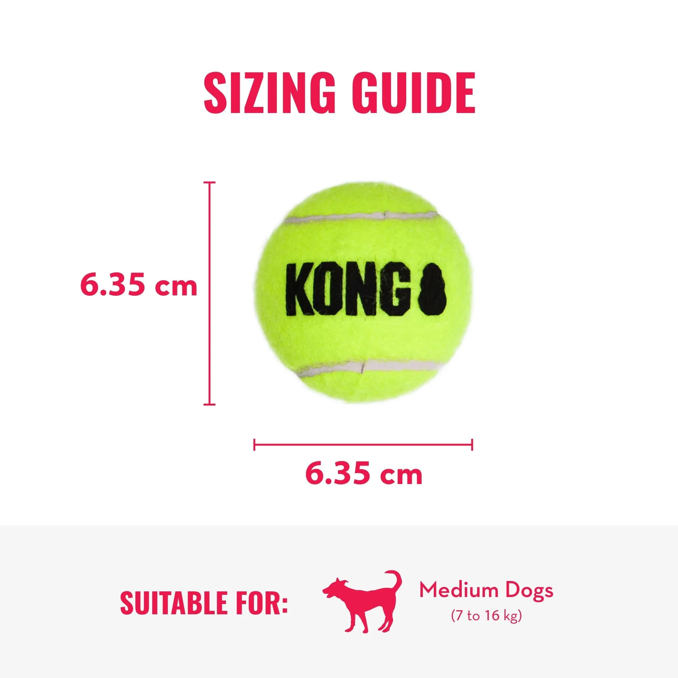 KONG Squeakair Balls, Medium (Pack of 3) - immagine 4