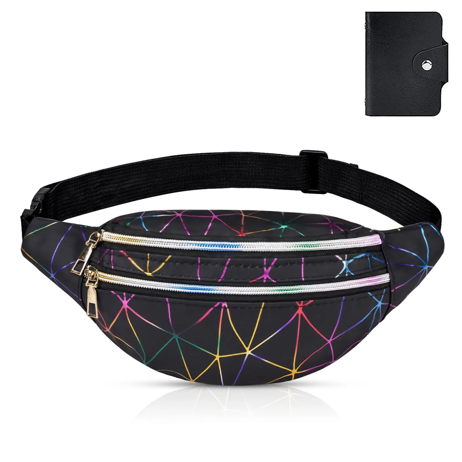 Flintronic Marsupio da Donna Impermeabile Regolabile Lucido per Running Viaggio e Outdoor - immagine 1