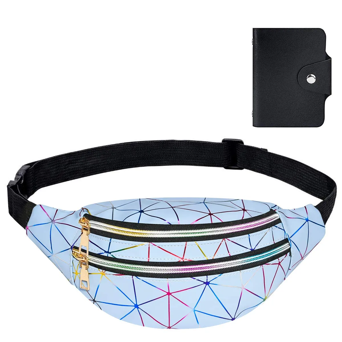 Flintronic Marsupio da Donna Impermeabile Regolabile Lucido per Running Viaggio Escursionismo Ciclismo - immagine 1
