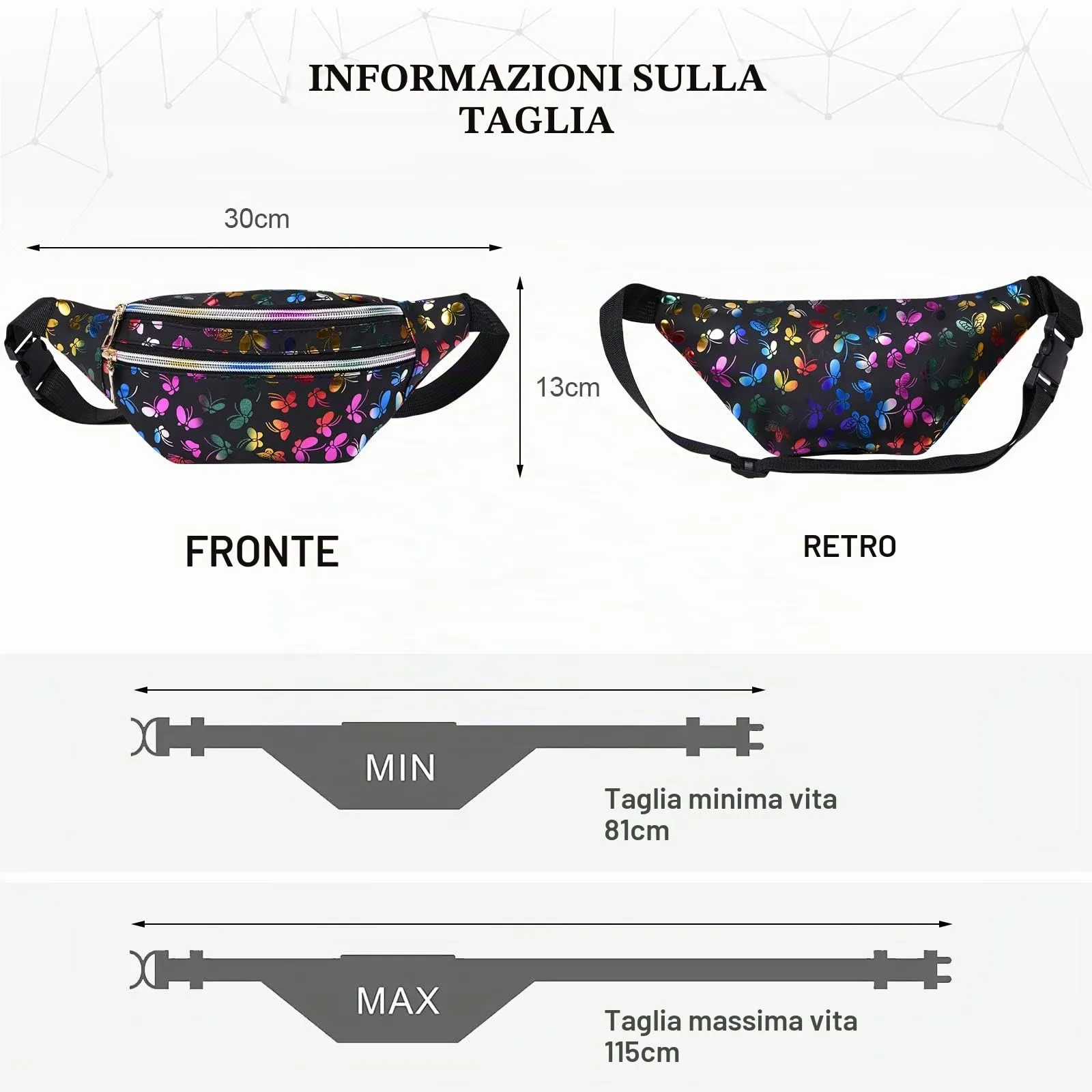 Flintronic Marsupio da Donna Sportivo Impermeabile Regolabile - immagine 3