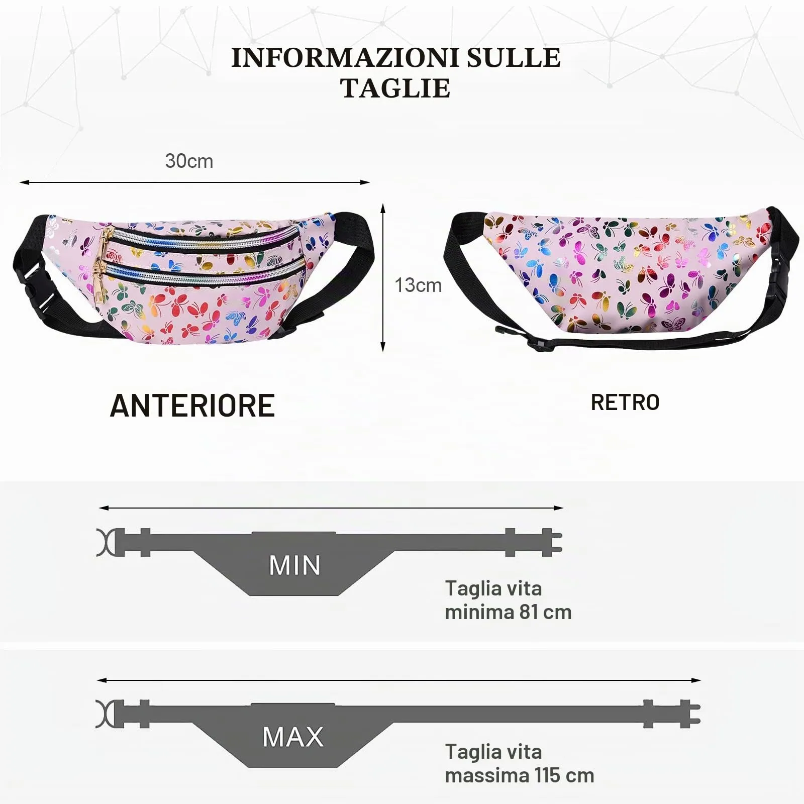 Flintronic Marsupio da Donna Sportivo Impermeabile Regolabile - immagine 3