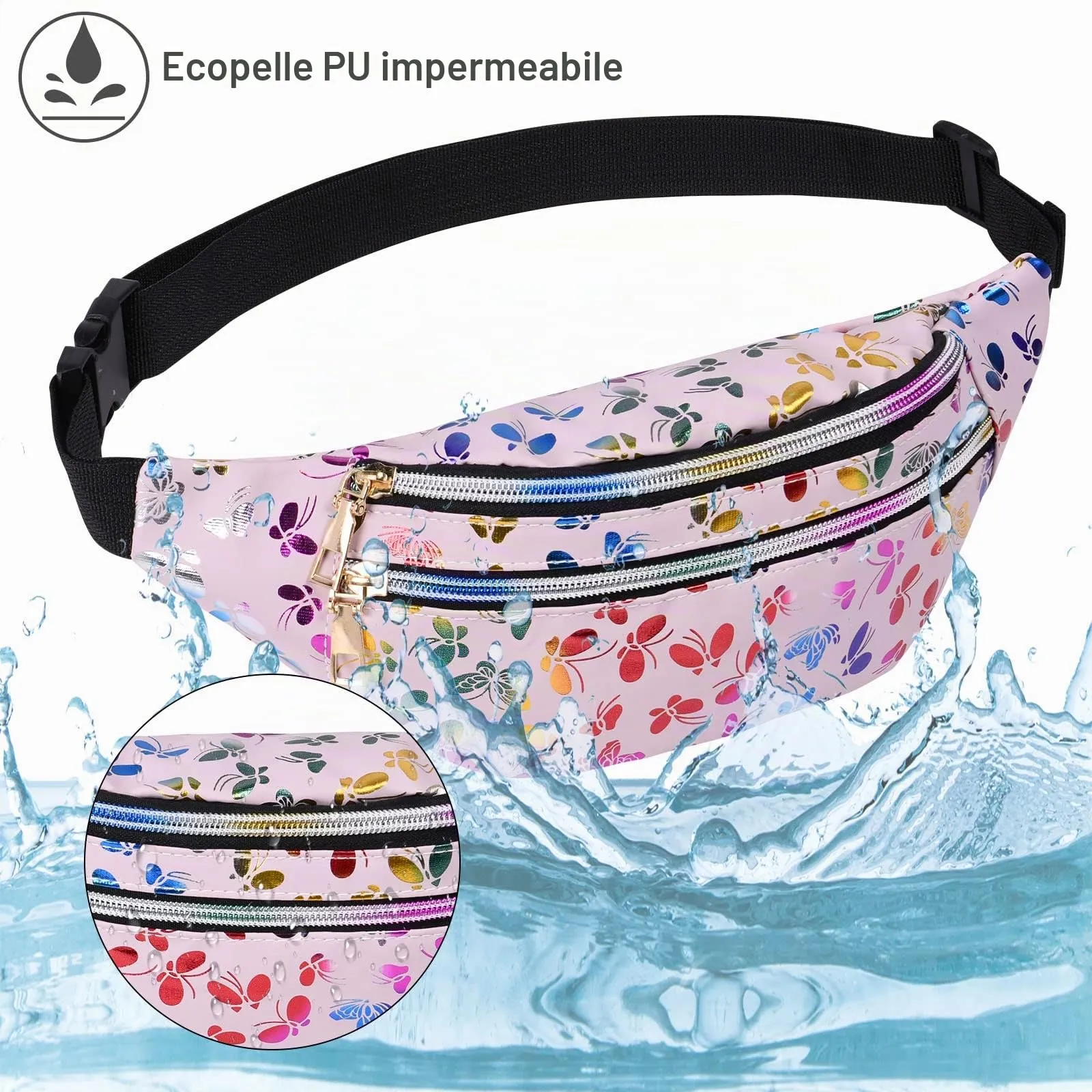 Flintronic Marsupio da Donna Sportivo Impermeabile Regolabile - immagine 4