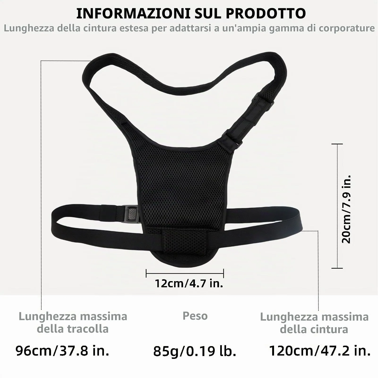 Mervokl Borsa a Tracolla Antifurto con Tasca Nascosta e Cintura Rimovibile - immagine 5