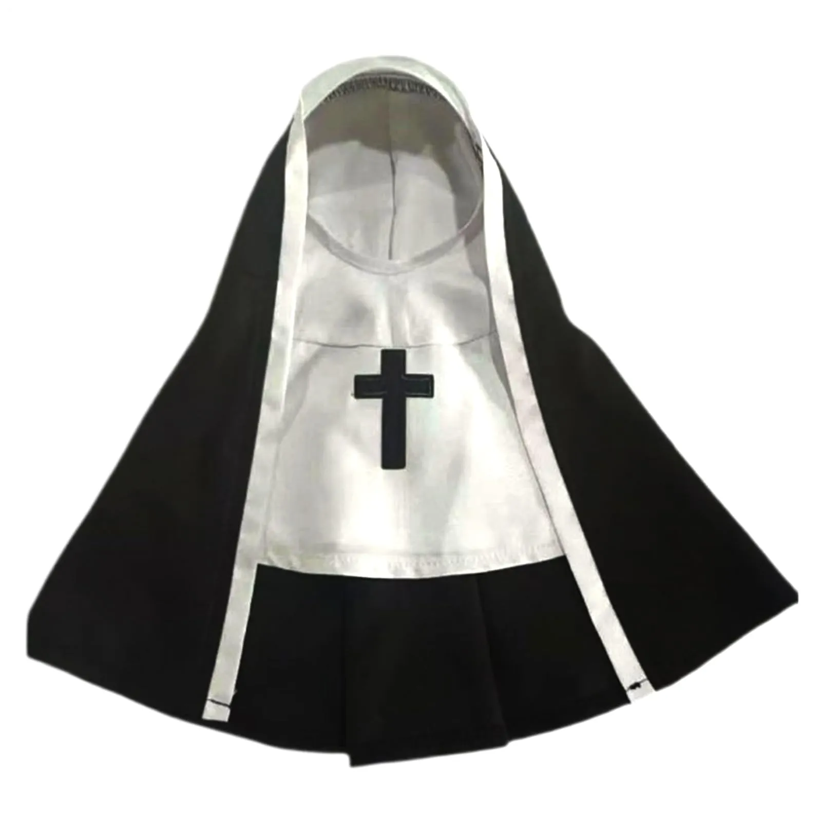 Costume da Suora per Cani e Gatti, Traspirante, Bianco e Nero - immagine 1