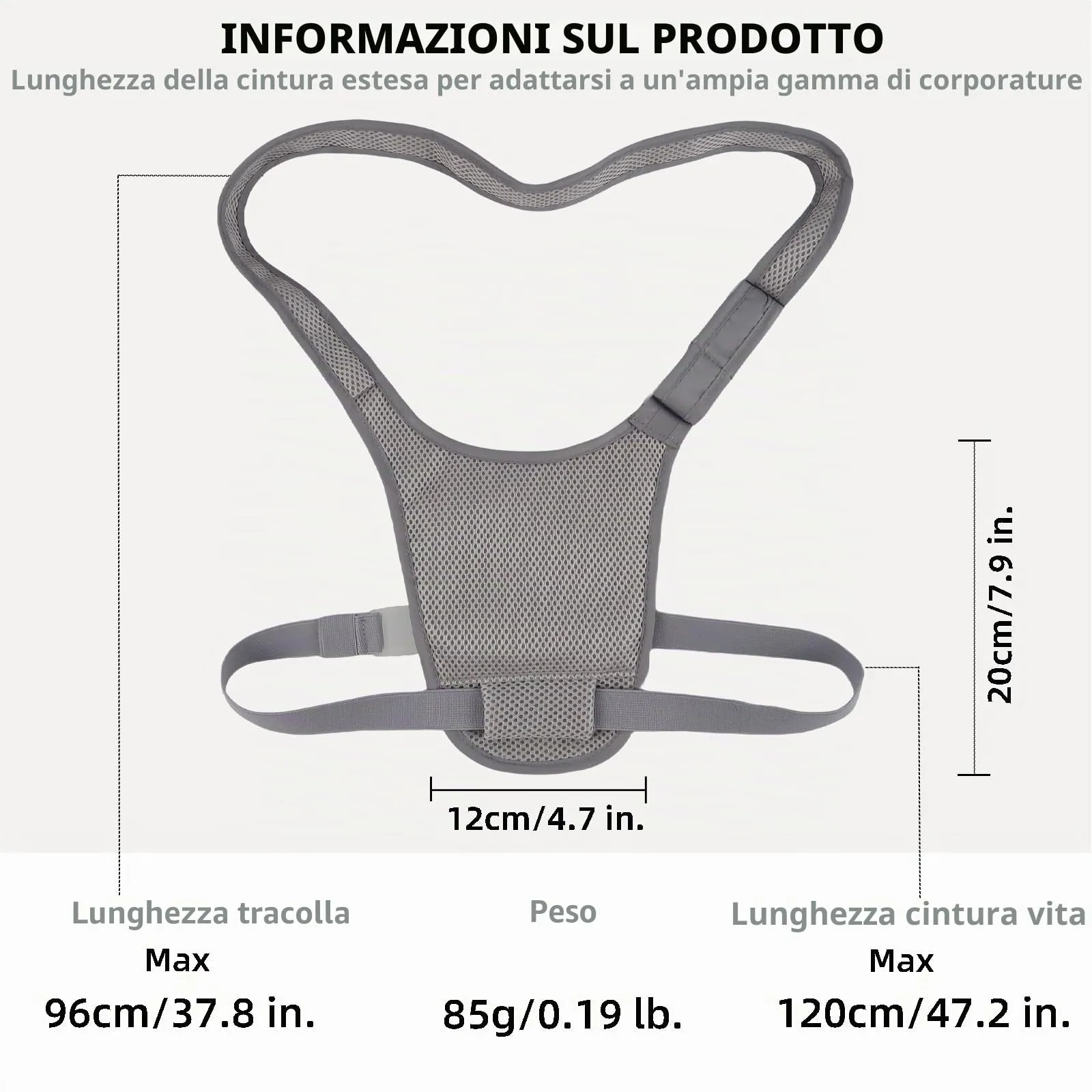 Mervokl Borsa a Tracolla Antifurto con Tasca Nascosta sul Petto e Cintura Rimovibile - immagine 5