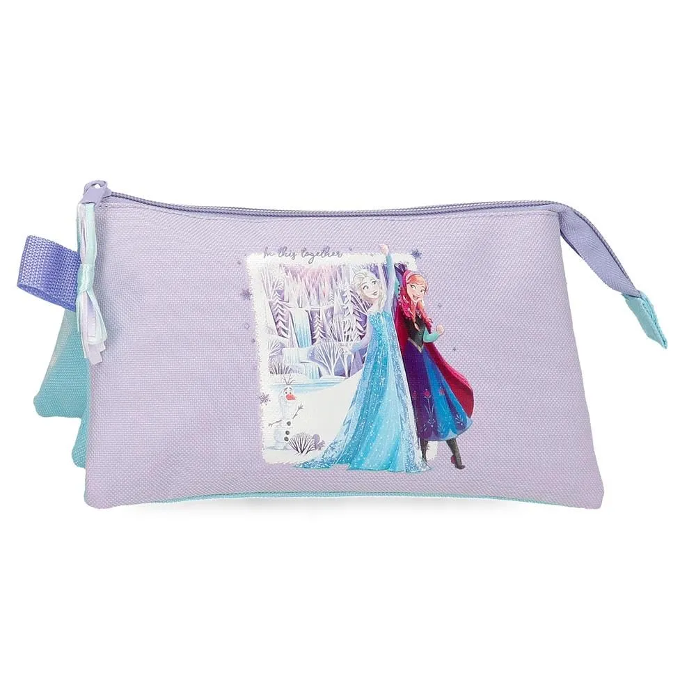 Disney Joumma Frozen In This Together Estuche Triple Lila 22x12x5 cm Poliestere - immagine 1