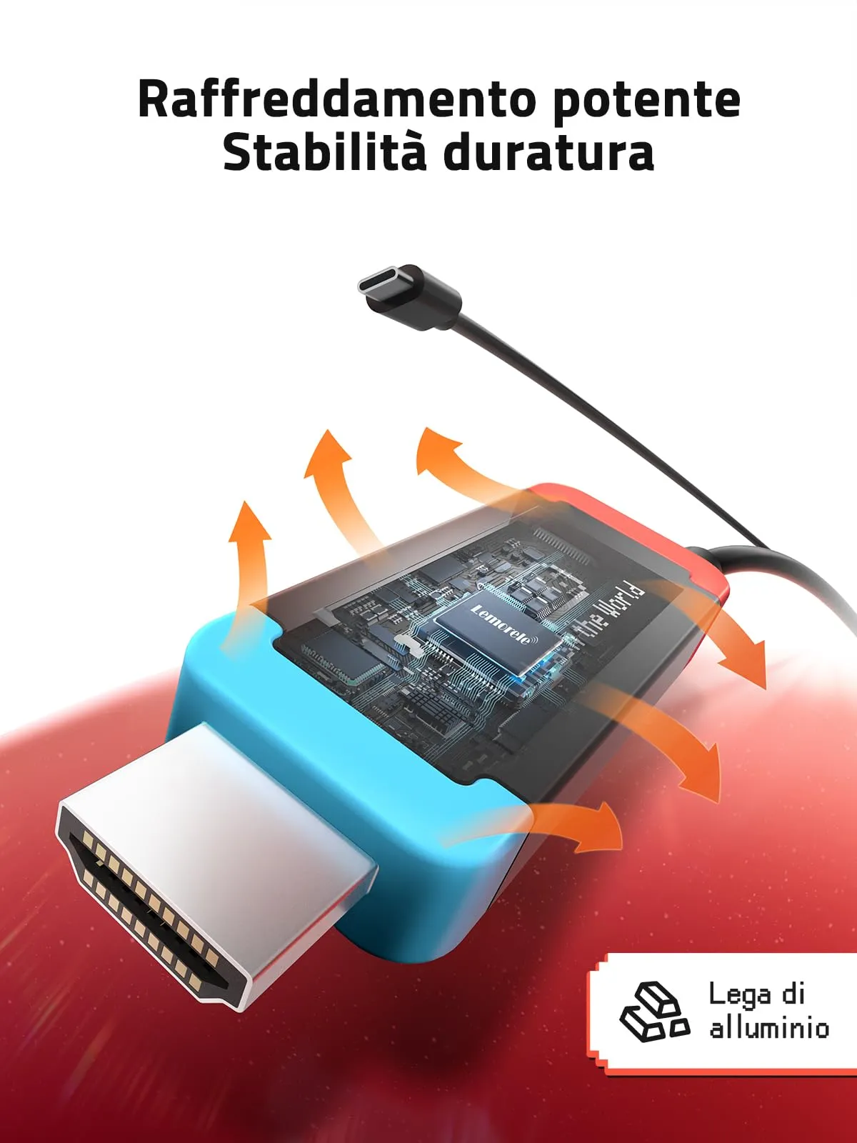 Lemorele Cavo USB-C HDMI per Nintendo Switch 2, 1.5m - immagine 5