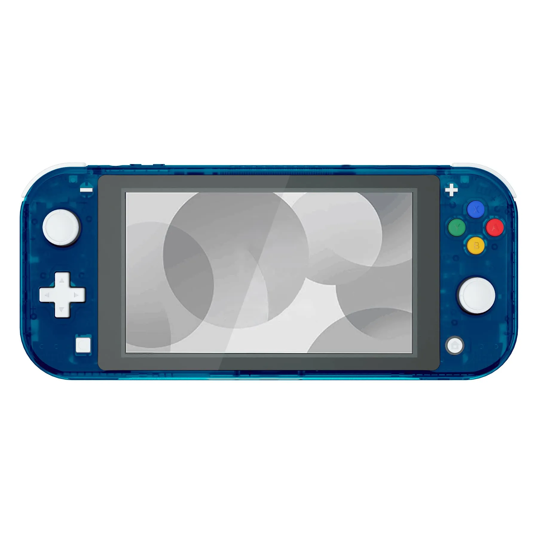 eXtremeRate Replacement Shell and ABXY Buttons for Nintendo Switch Lite with Tempered Glass Screen Protector - Transparent Blue - immagine 3