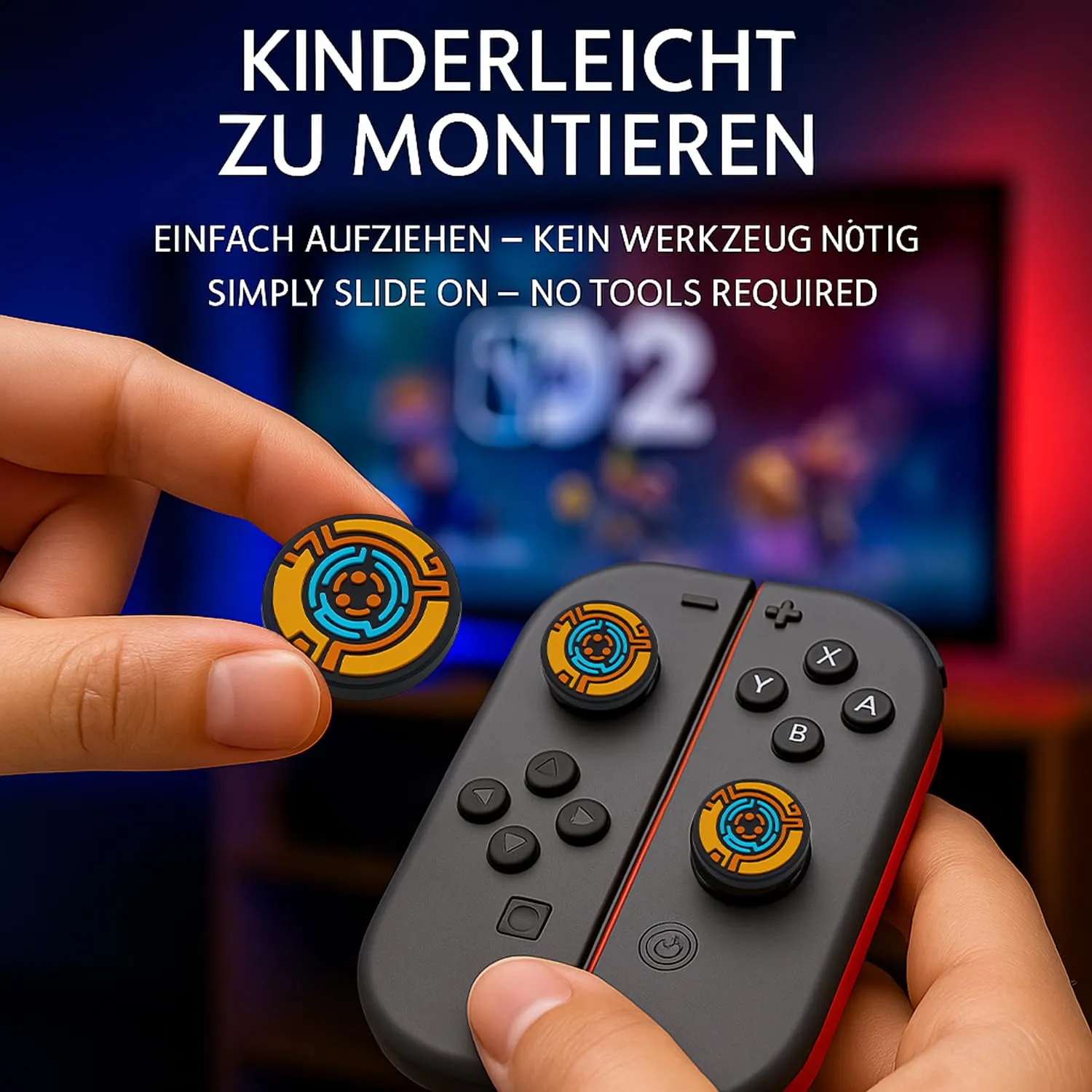 MatoSan Joystick Thumb Grips for Nintendo Switch, Switch Lite, Joy-Con and Steam Deck - immagine 5