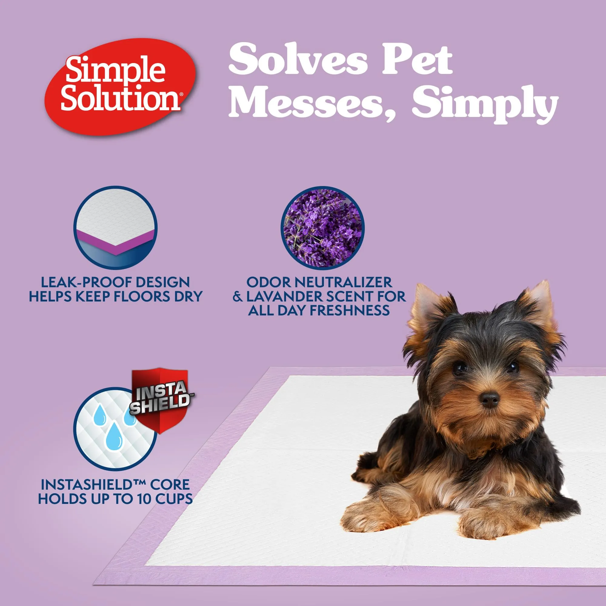 Simple Solution Tappetini Igienici Lavanda per Cani, 100 pz - immagine 5