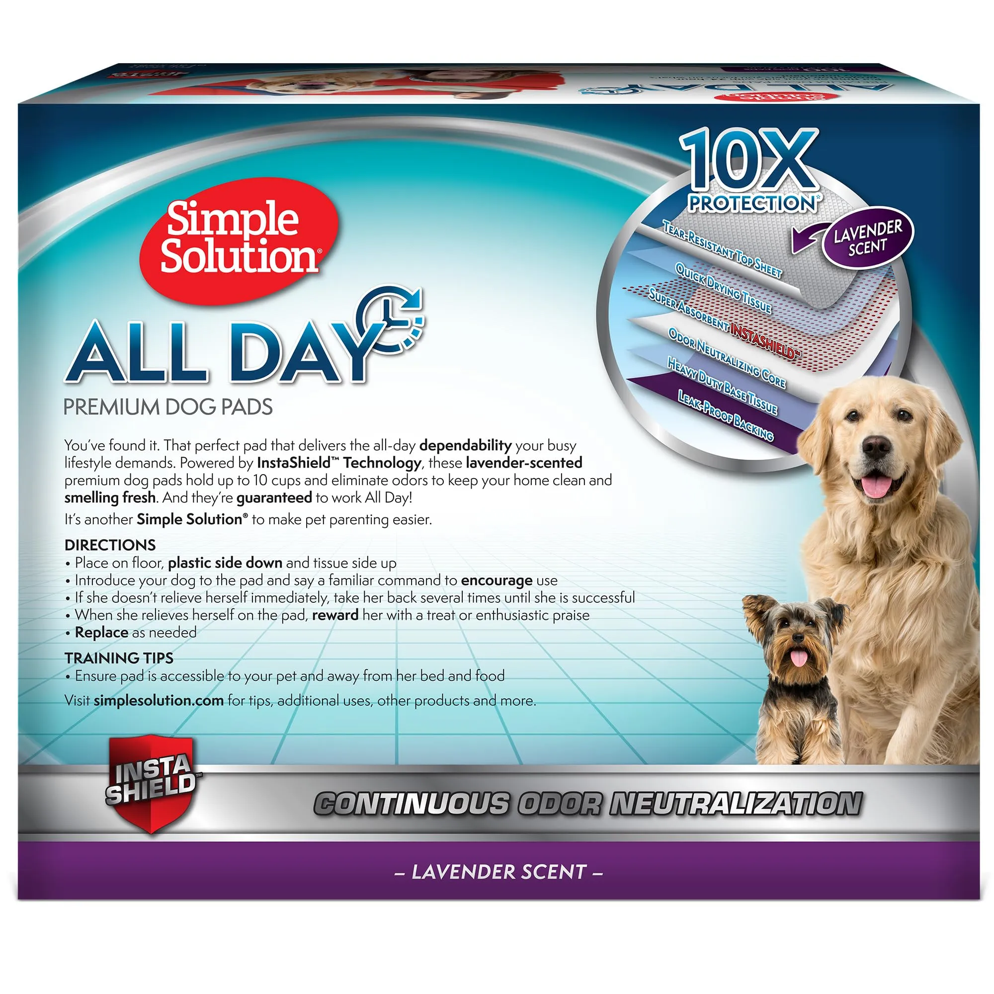 Simple Solution Tappetini Igienici Lavanda per Cani, 100 pz - immagine 8