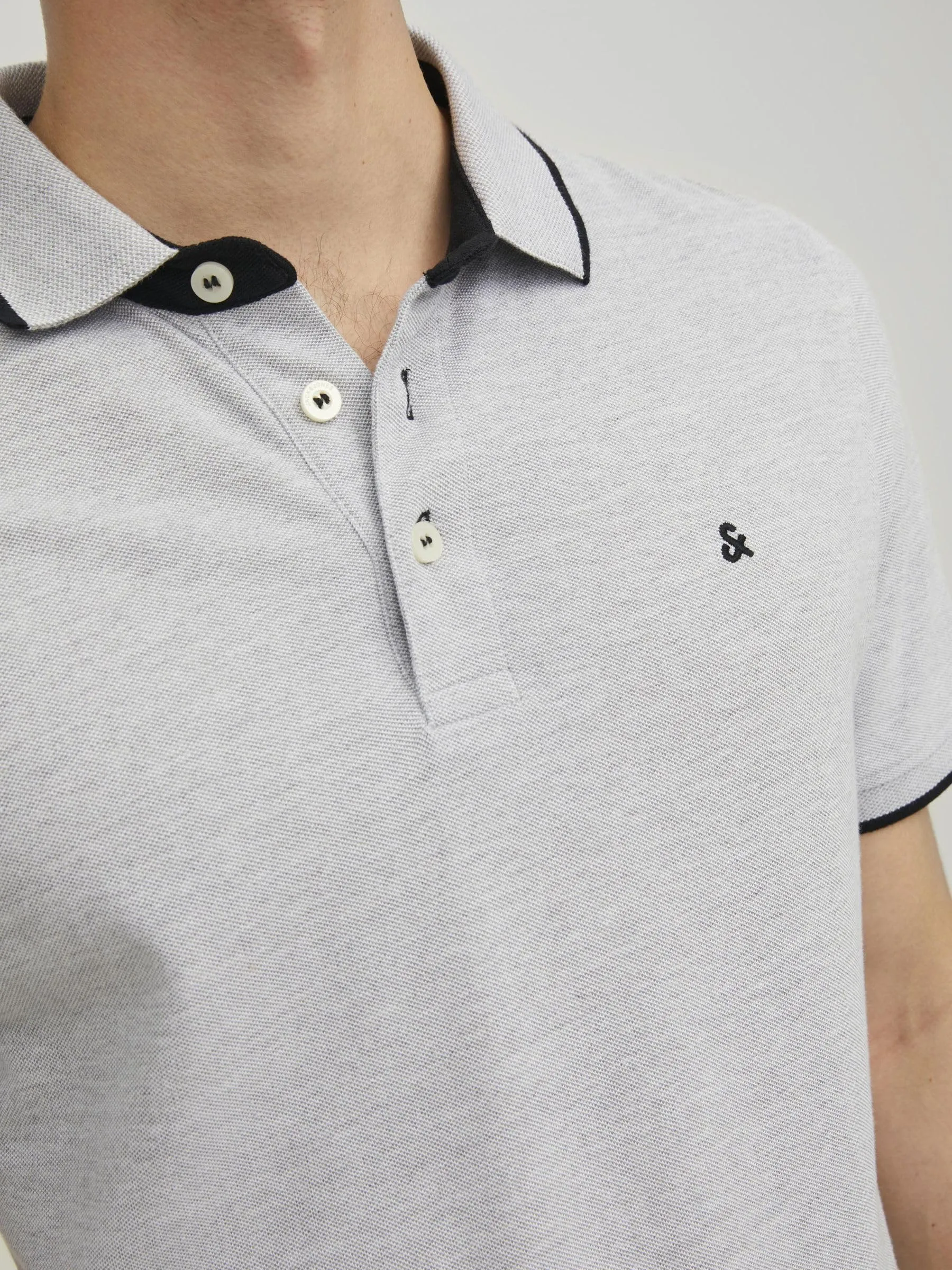 Jack & Jones Jjepaulos Polo SS Noos, Light Grey Melange, XL - immagine 7