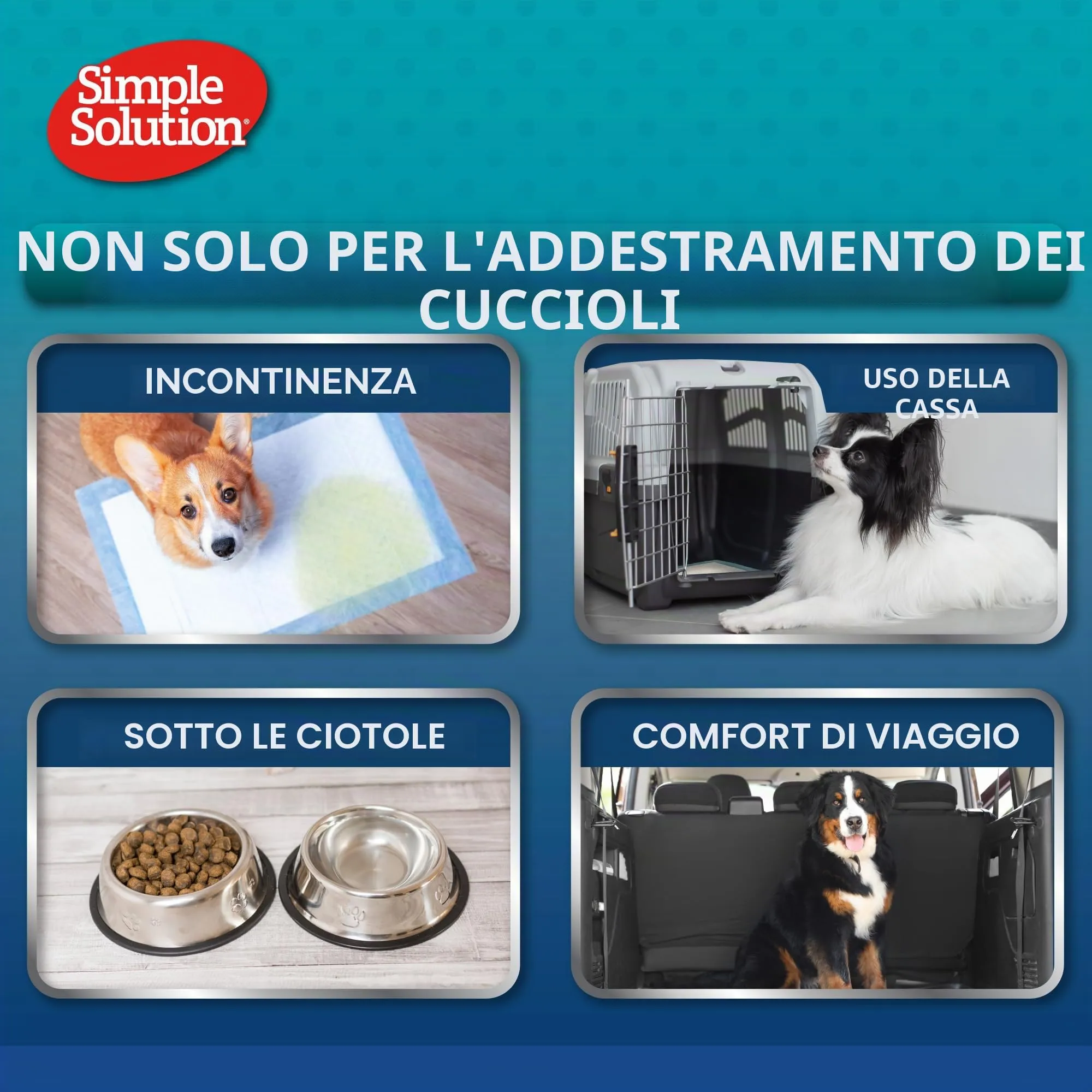 Simple Solution Tappetini Assorbenti per Addestramento Cani e Cuccioli, 14 pz. - immagine 3
