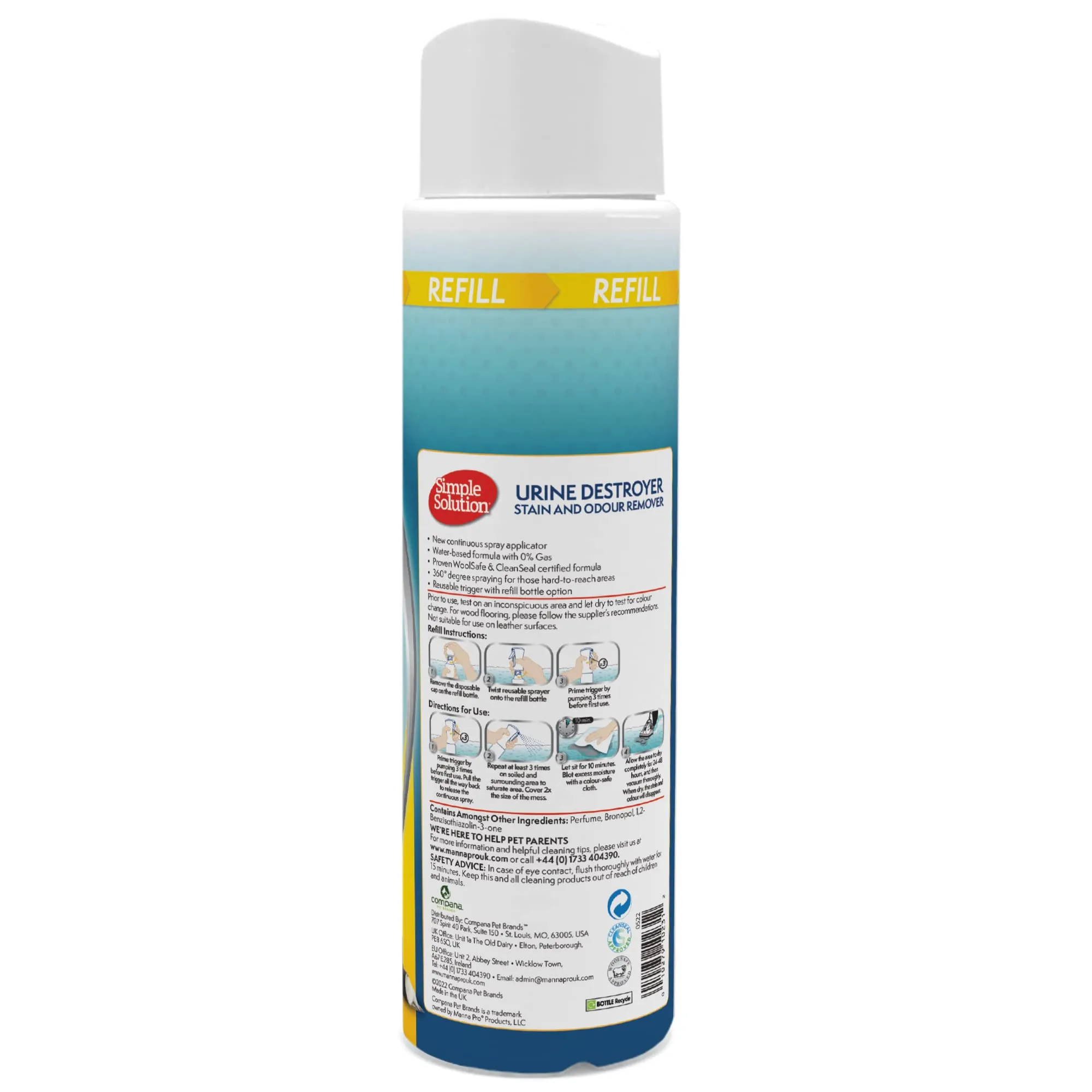 Simple Solution Urine Destroyer per Macchie e Odori Animali, 400ml - immagine 3