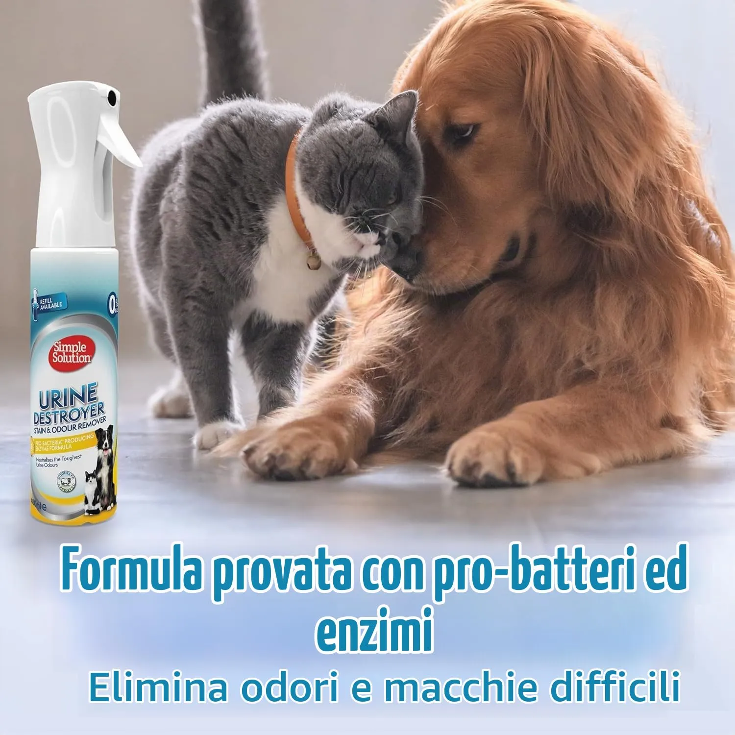 Simple Solution Urine Destroyer per Macchie e Odori Animali, 400ml - immagine 4