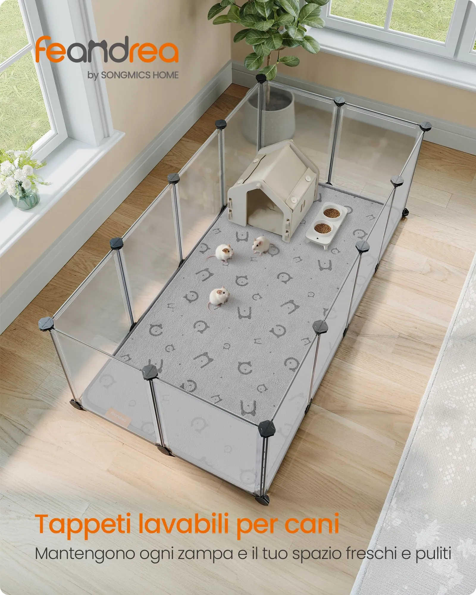 Feandrea Tappeti per Addestramento per Cani, 2 Pezzi, 122 x 61 cm - immagine 2