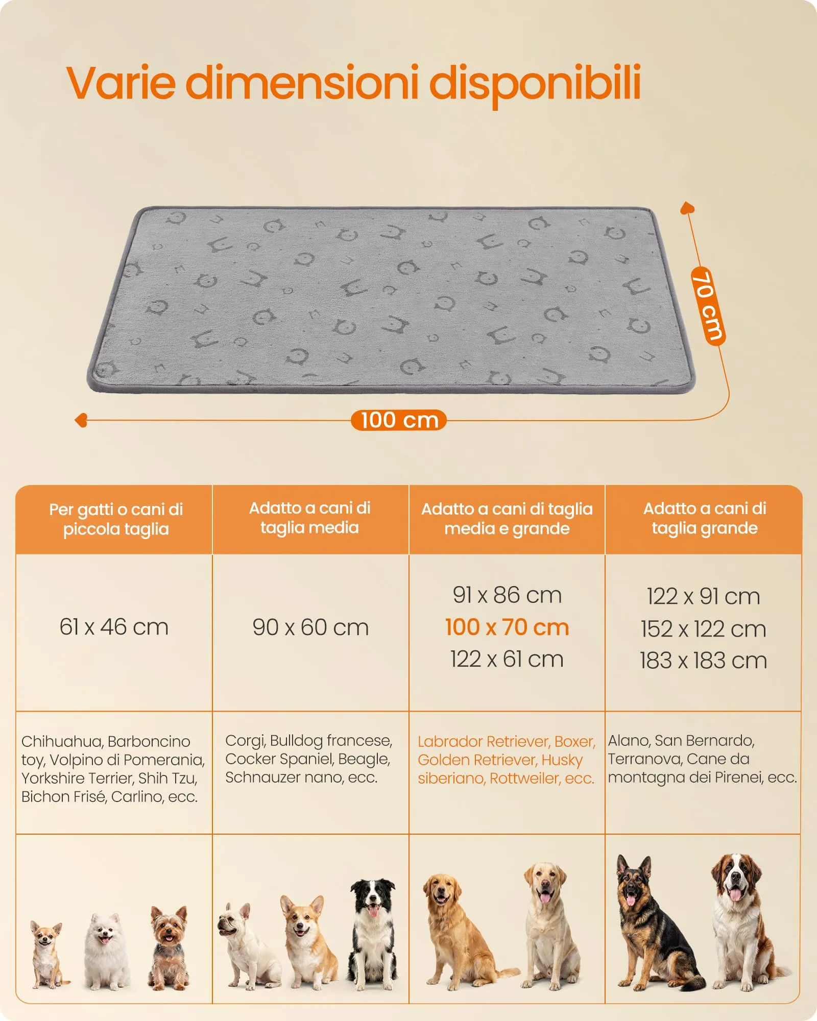 Feandrea Tappeti per Addestramento per Cani, 2 Pezzi, 100 x 70 cm - immagine 6
