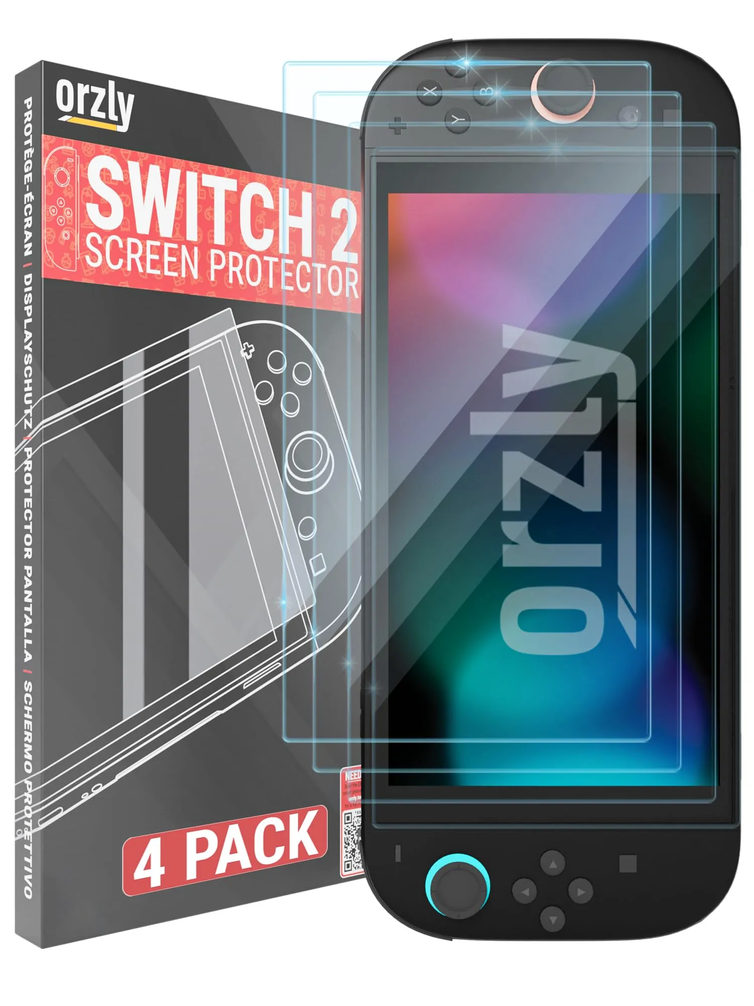 Orzly Pellicola protettiva per Nintendo Switch 2 2025 (7,9 pollici) - immagine 1