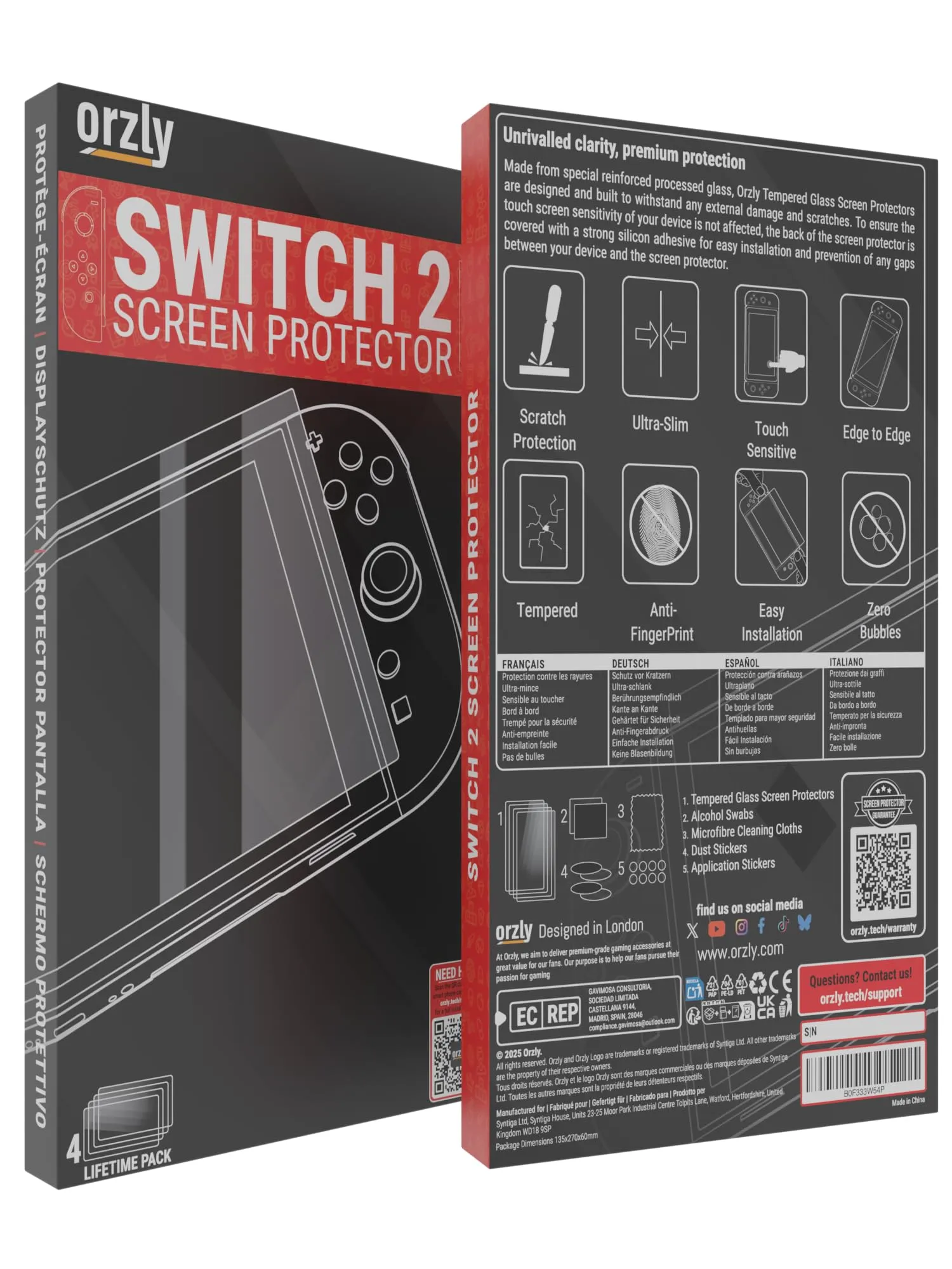 Orzly Pellicola protettiva per Nintendo Switch 2 2025 (7,9 pollici) - immagine 3