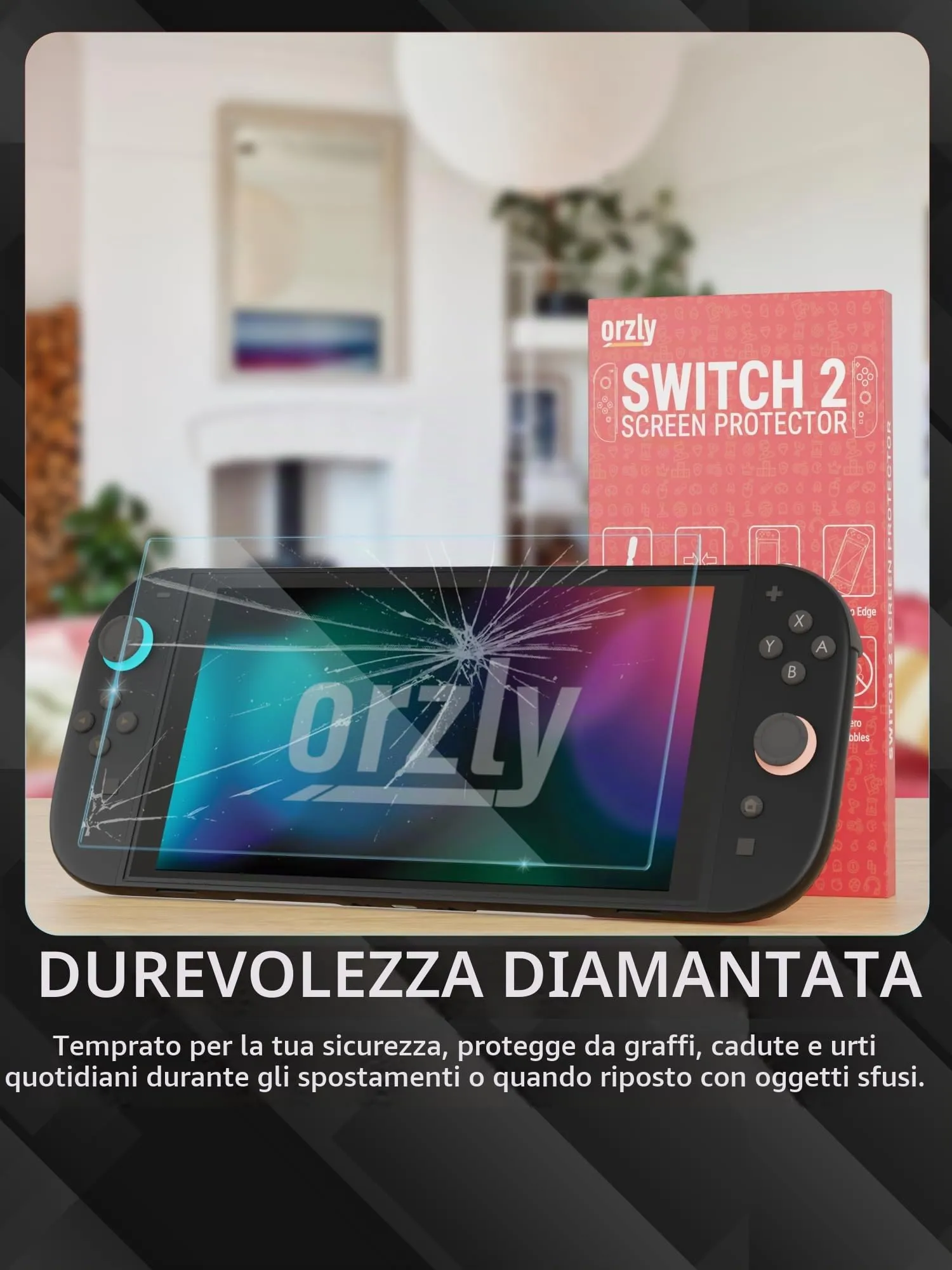 Orzly Pellicola protettiva per Nintendo Switch 2 2025 (7,9 pollici) - immagine 5
