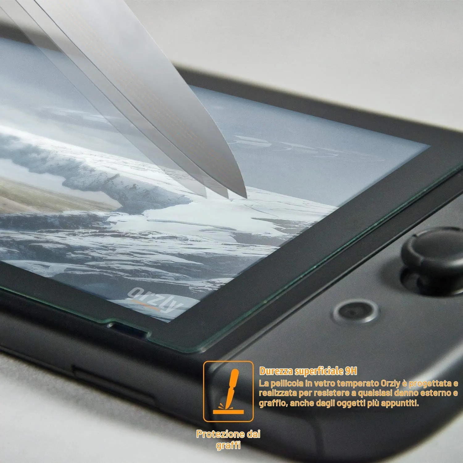 Orzly Pellicola protettiva in vetro temperato per Nintendo Switch 6,2 pollici, confezione da 2 - immagine 8
