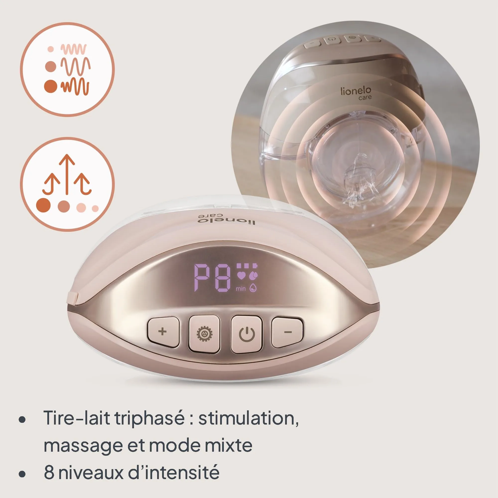 Lionelo Fidi Free Slim Tiralatte Elettrico Senza Fili 150 ml - immagine 2