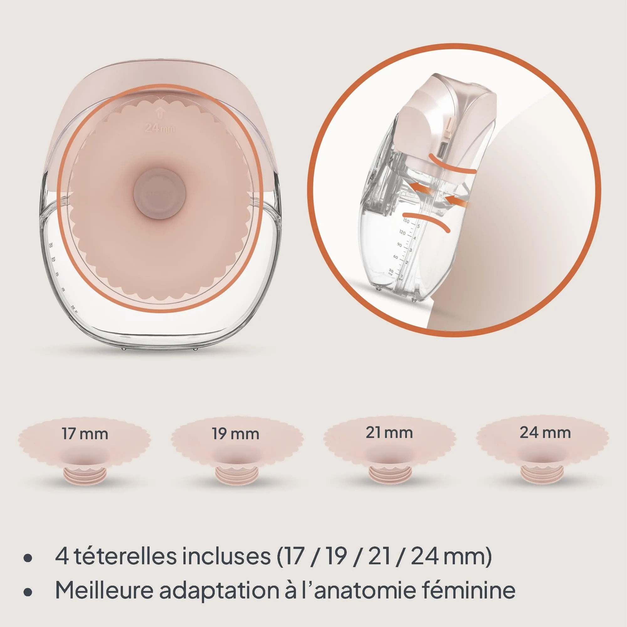 Lionelo Fidi Free Slim Tiralatte Elettrico Senza Fili 150 ml - immagine 8