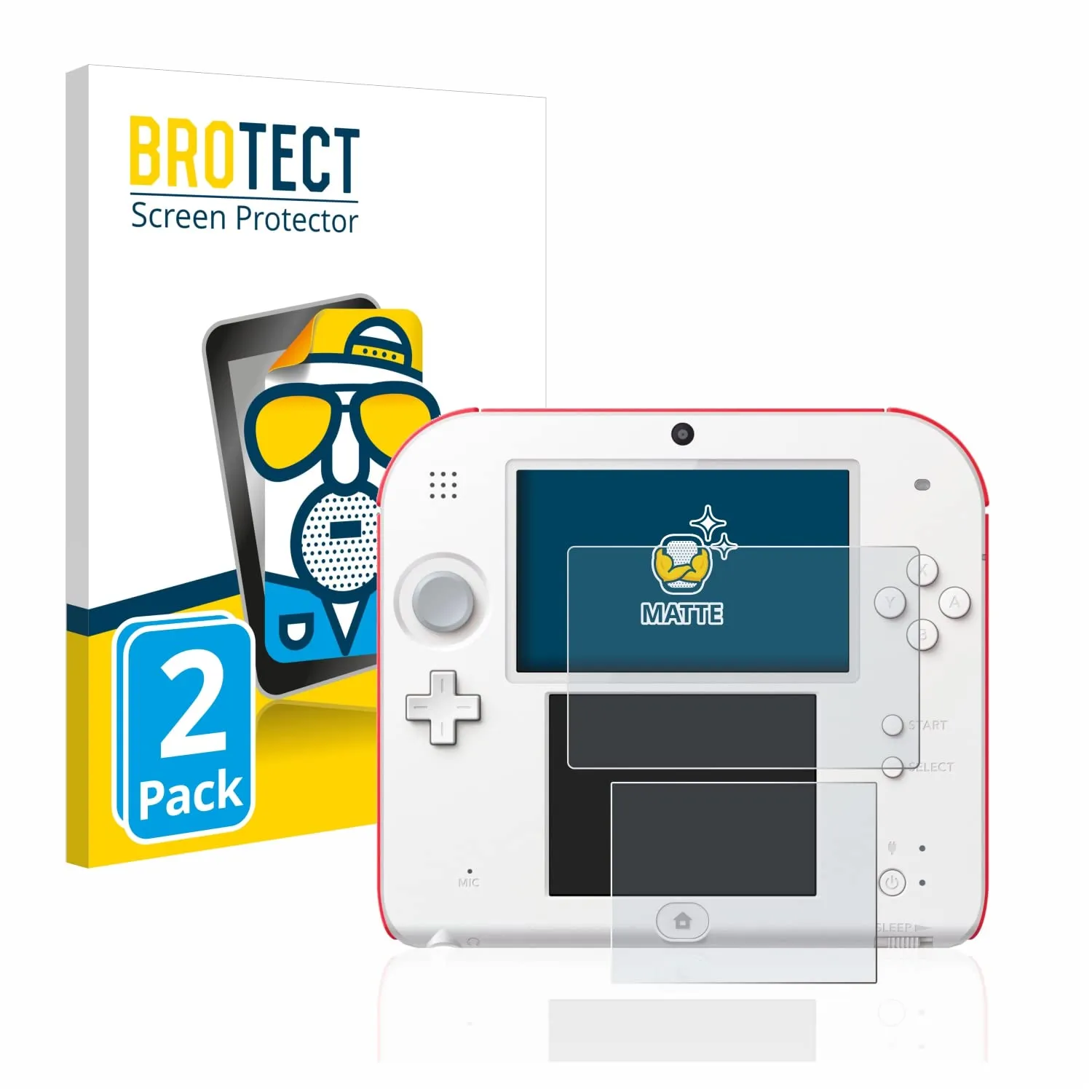 Brotect Pellicola Protettiva Opaca per Nintendo 2DS (2 Pezzi) - immagine 1