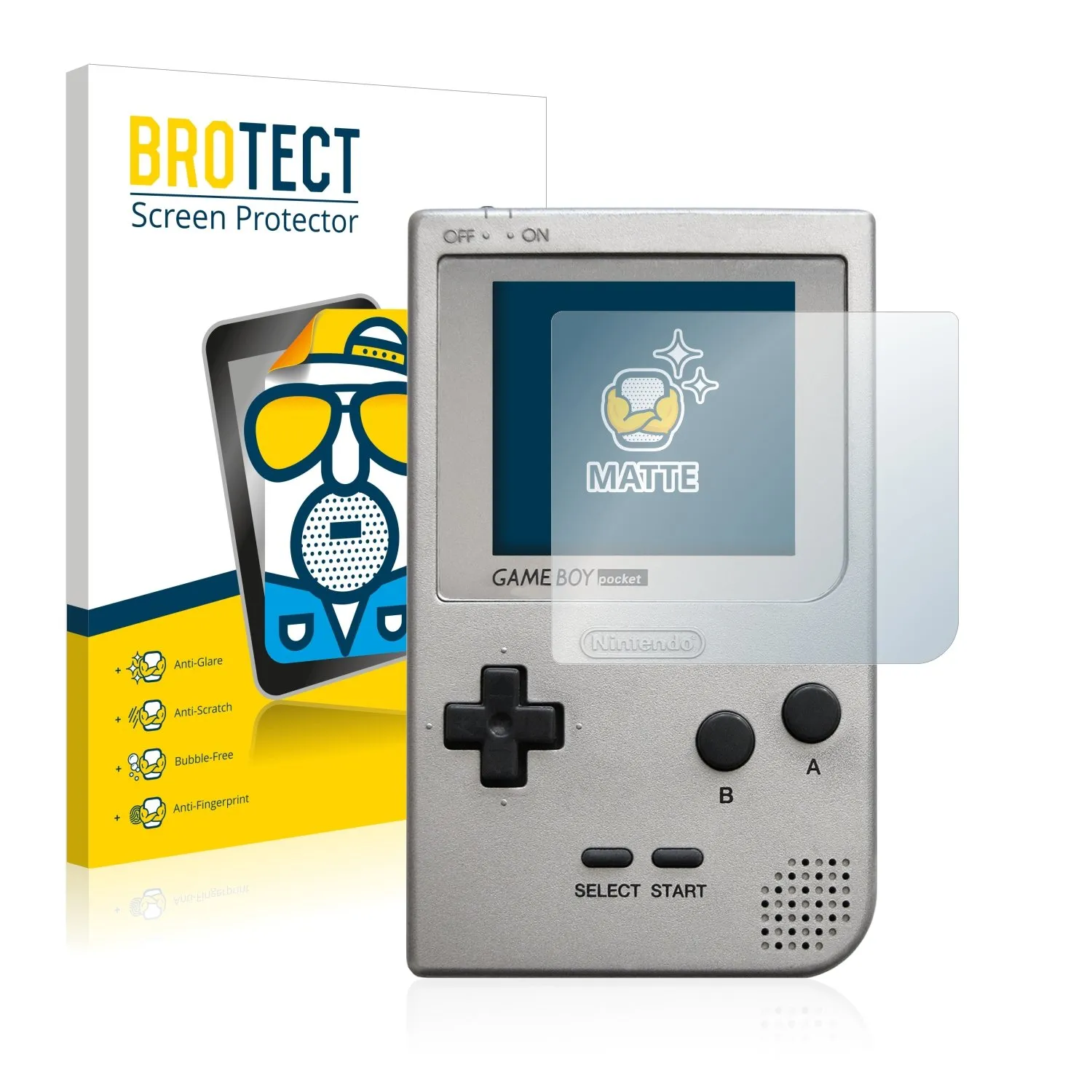 brotect Pellicola Protettiva Opaca per Nintendo Gameboy Pocket (2 Pezzi) - immagine 1