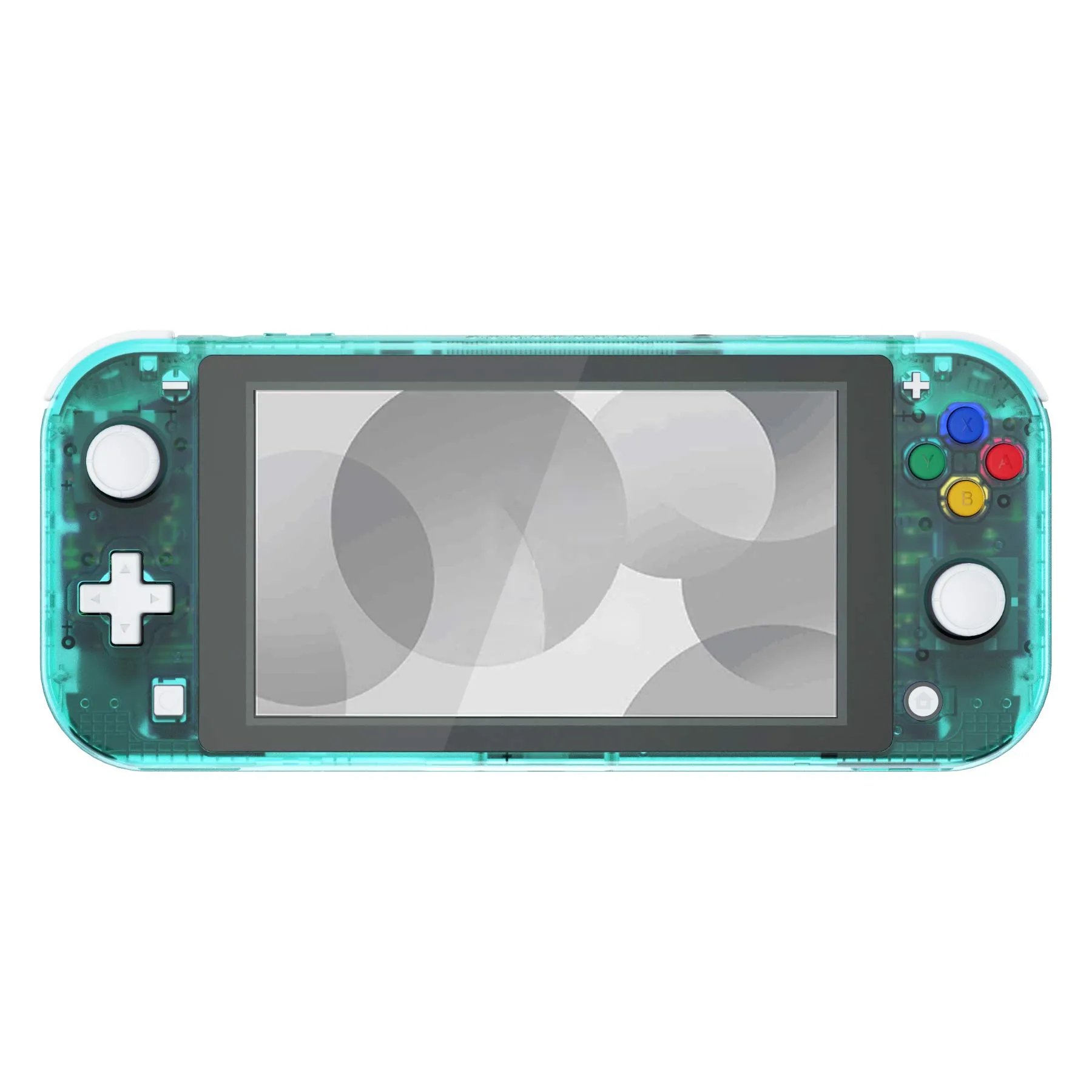 eXtremeRate Replacement Shell and ABXY Buttons for Nintendo Switch Lite with Tempered Glass Screen Protector - Emerald Green Transparent - immagine 3